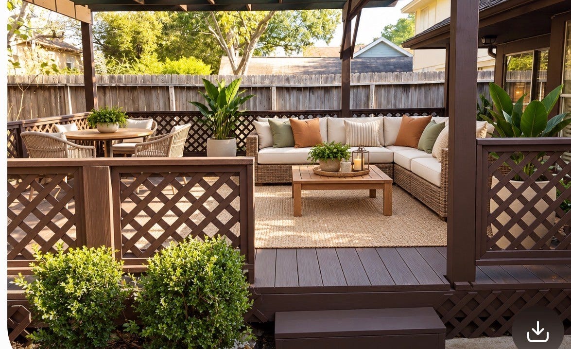 AI decorating ideas for outdoor deck