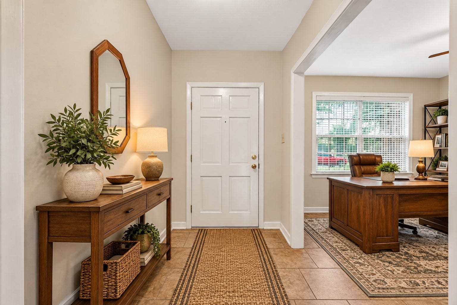 821 Bernard Avenue, Rosenberg, TX 77471 Entry and office, digitally staged