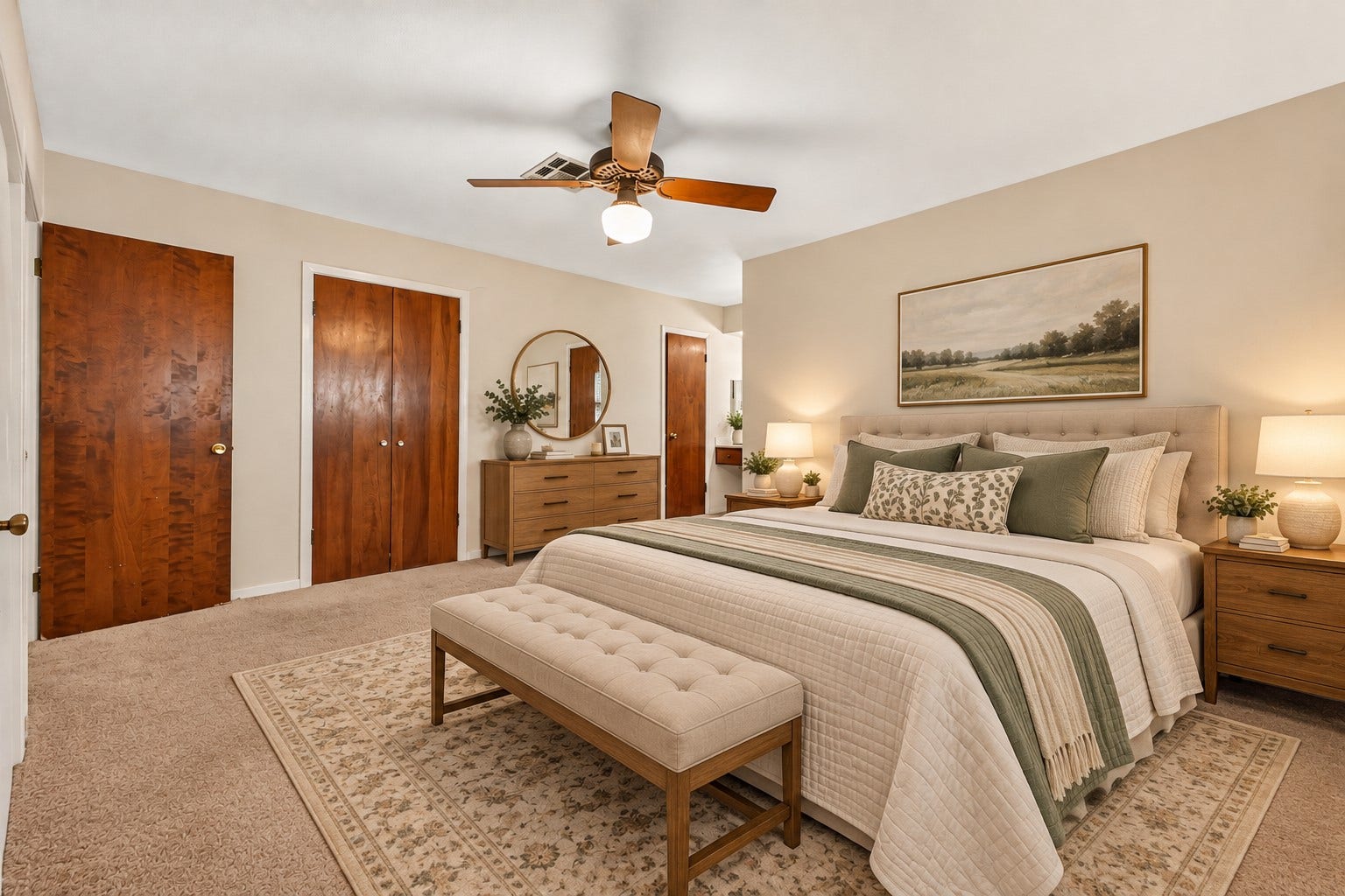 821 Bernard Avenue, Rosenberg, TX 77471 Primary bedroom, digitally staged