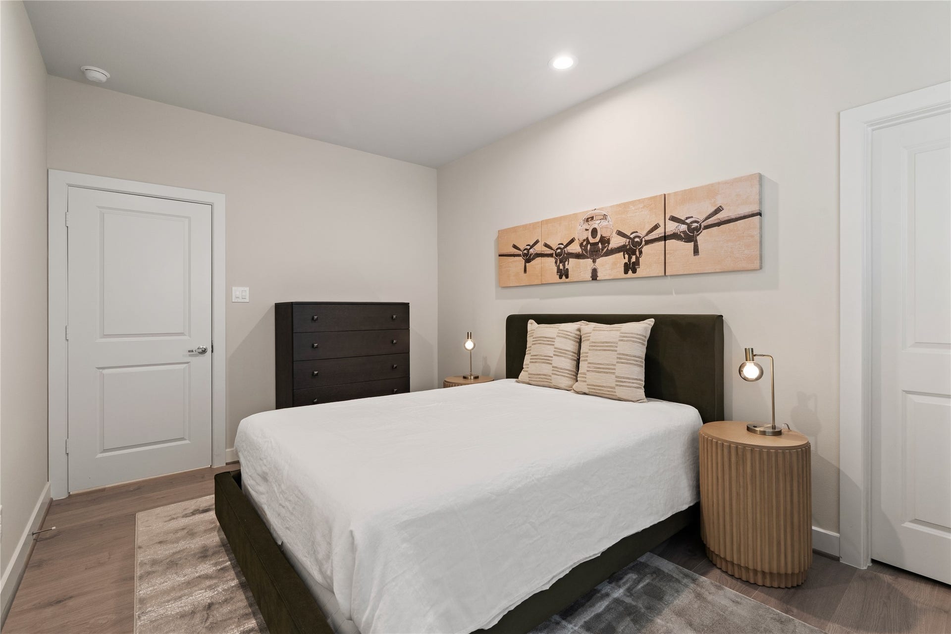 3925 Willowbend Point Drive, Houston, TX 77025 Representative photo showing the communitys model home secondary bedroom. Layout and selections may vary.