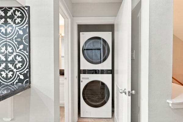 8710 Beverlyhill Street, #204, Houston, TX 77063 Laundry next to guest bath