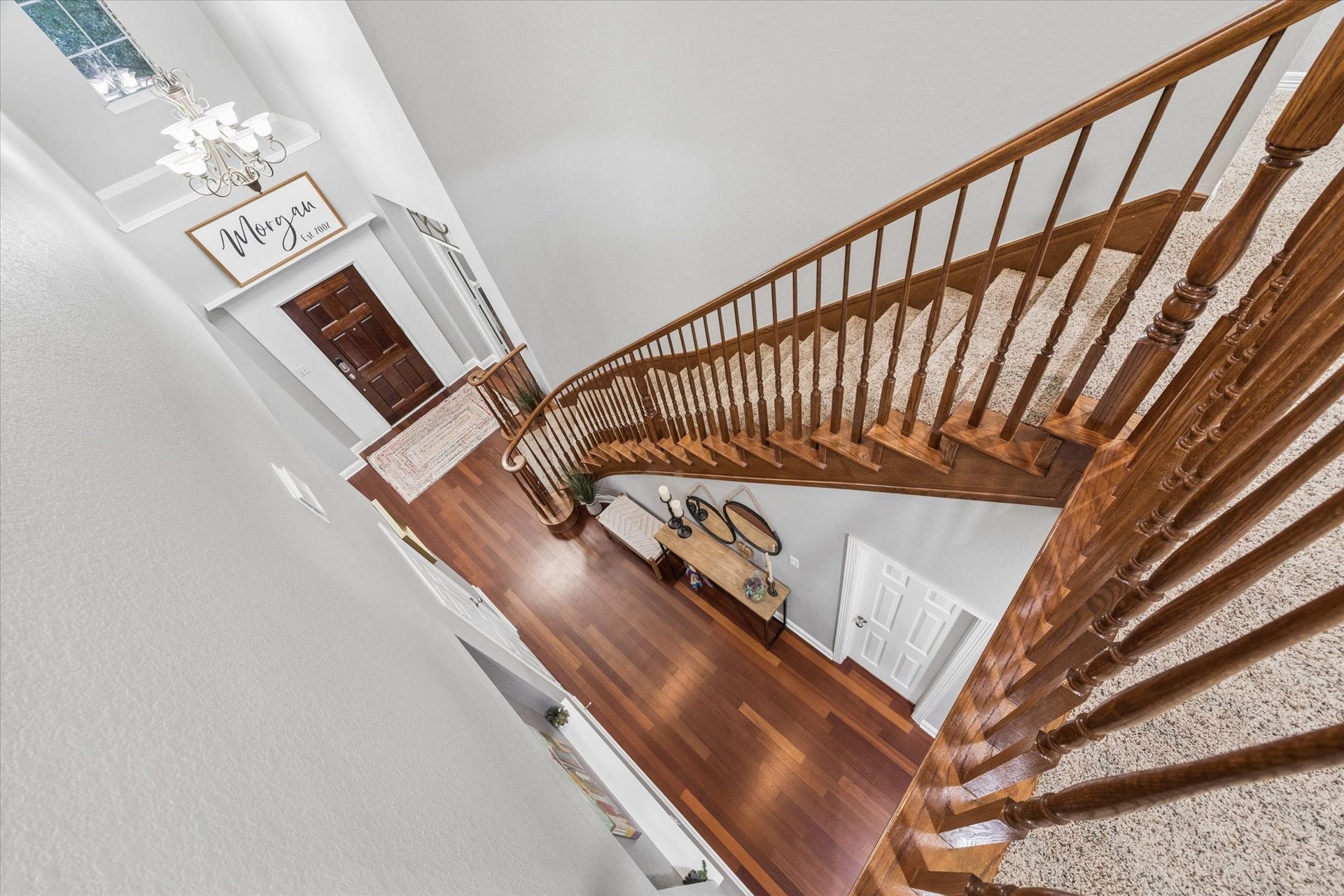 3523 Silvercreek Drive, Manvel, TX 77578 View of 2 story entry from top of staircase