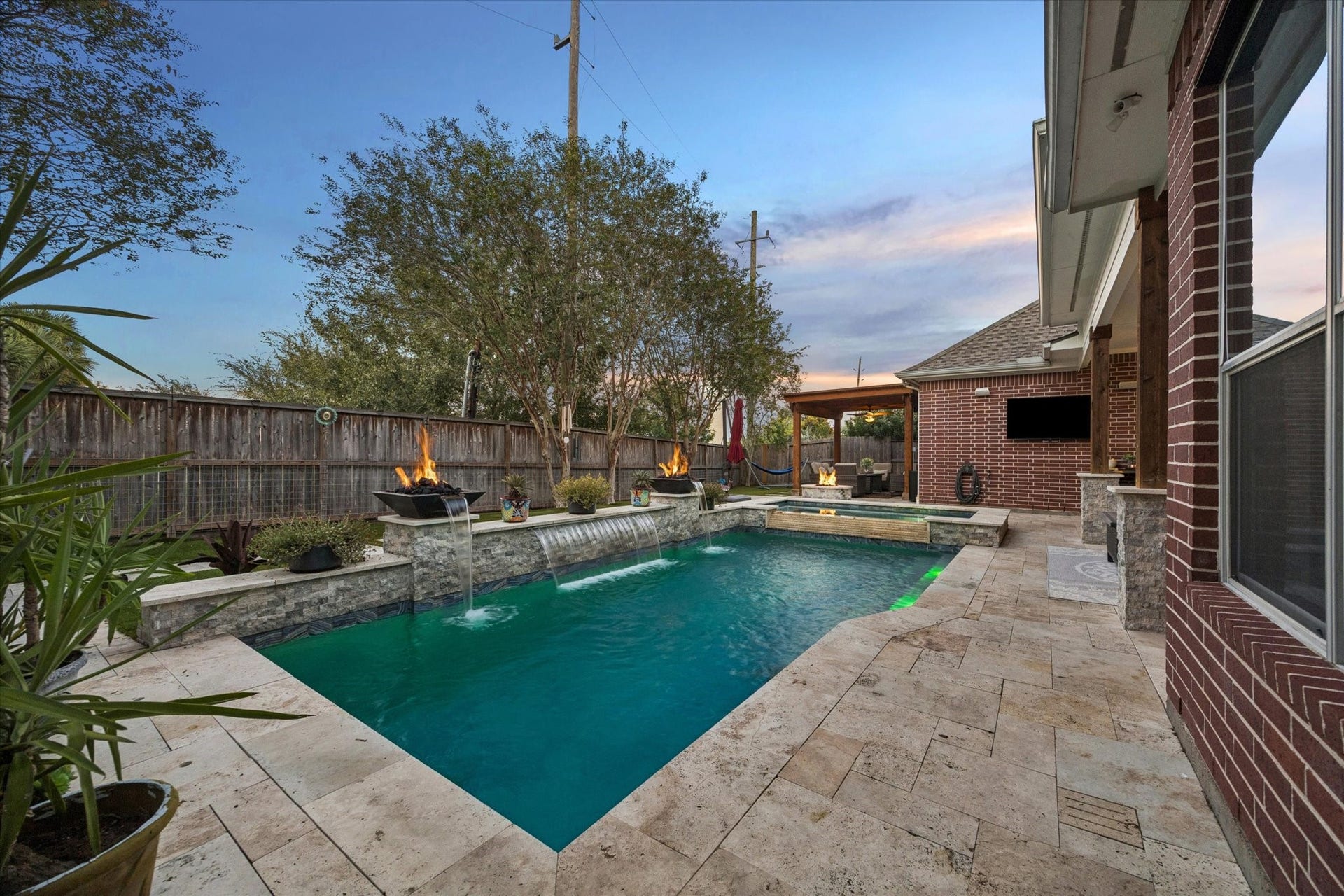 3523 Silvercreek Drive, Manvel, TX 77578 View looking towards the pergola