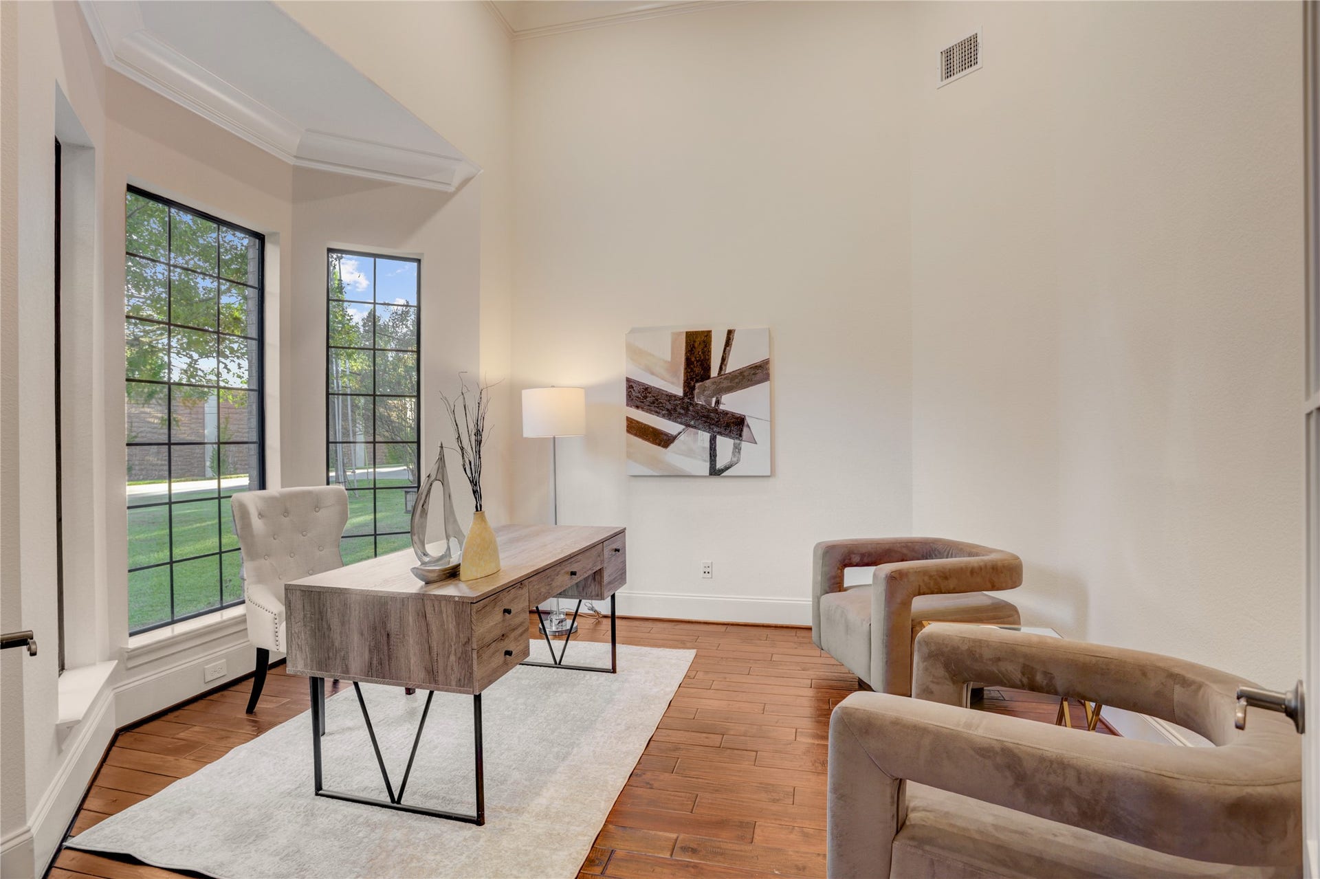 702 Piedmont Street, Sugar Land, TX 77478 The study has high ceilings and French doors and is filled with natural light