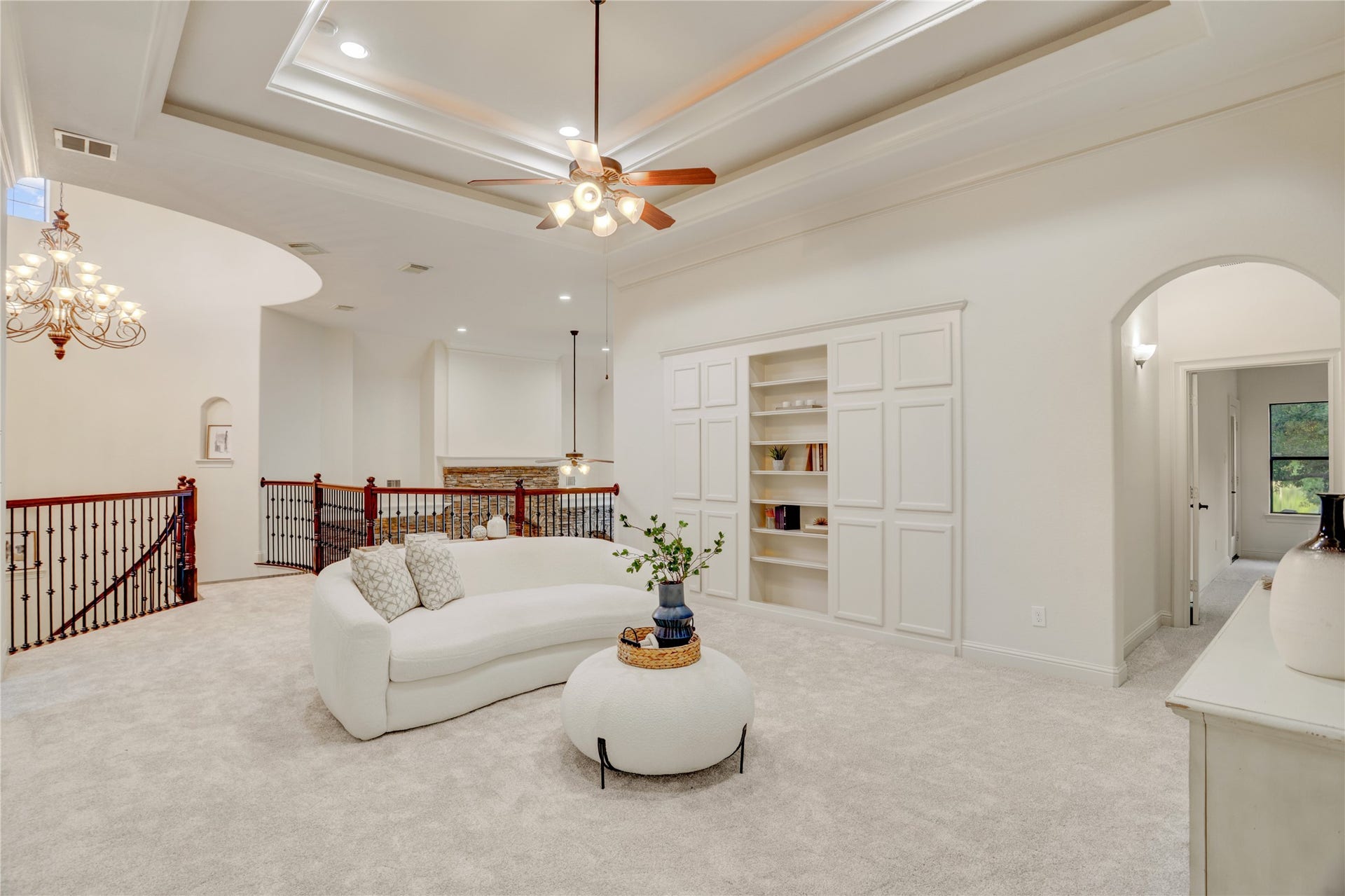 702 Piedmont Street, Sugar Land, TX 77478 Secondary family room anchors the second floor and enjoys a lovely water view from the stair landing