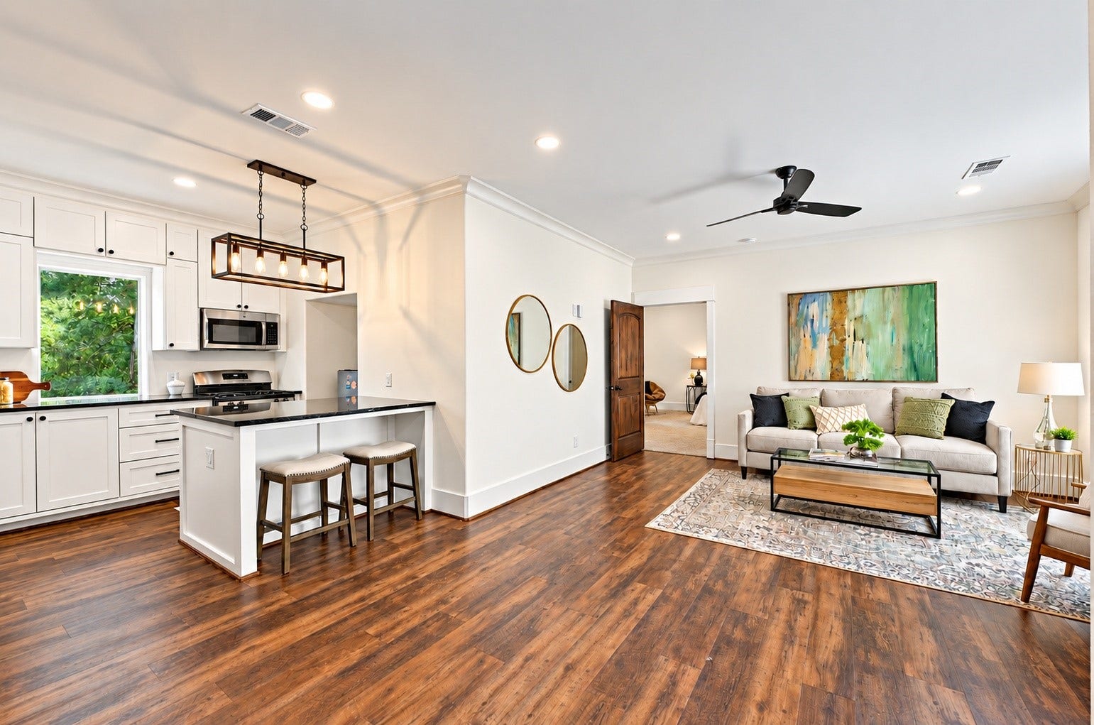 37753 Marias Way, Magnolia, TX 77354 A separate apartment within the home offers its own kitchen and family room, along with three bedrooms and two bathsan exceptional setup for extended family, guests or multigenerational living.