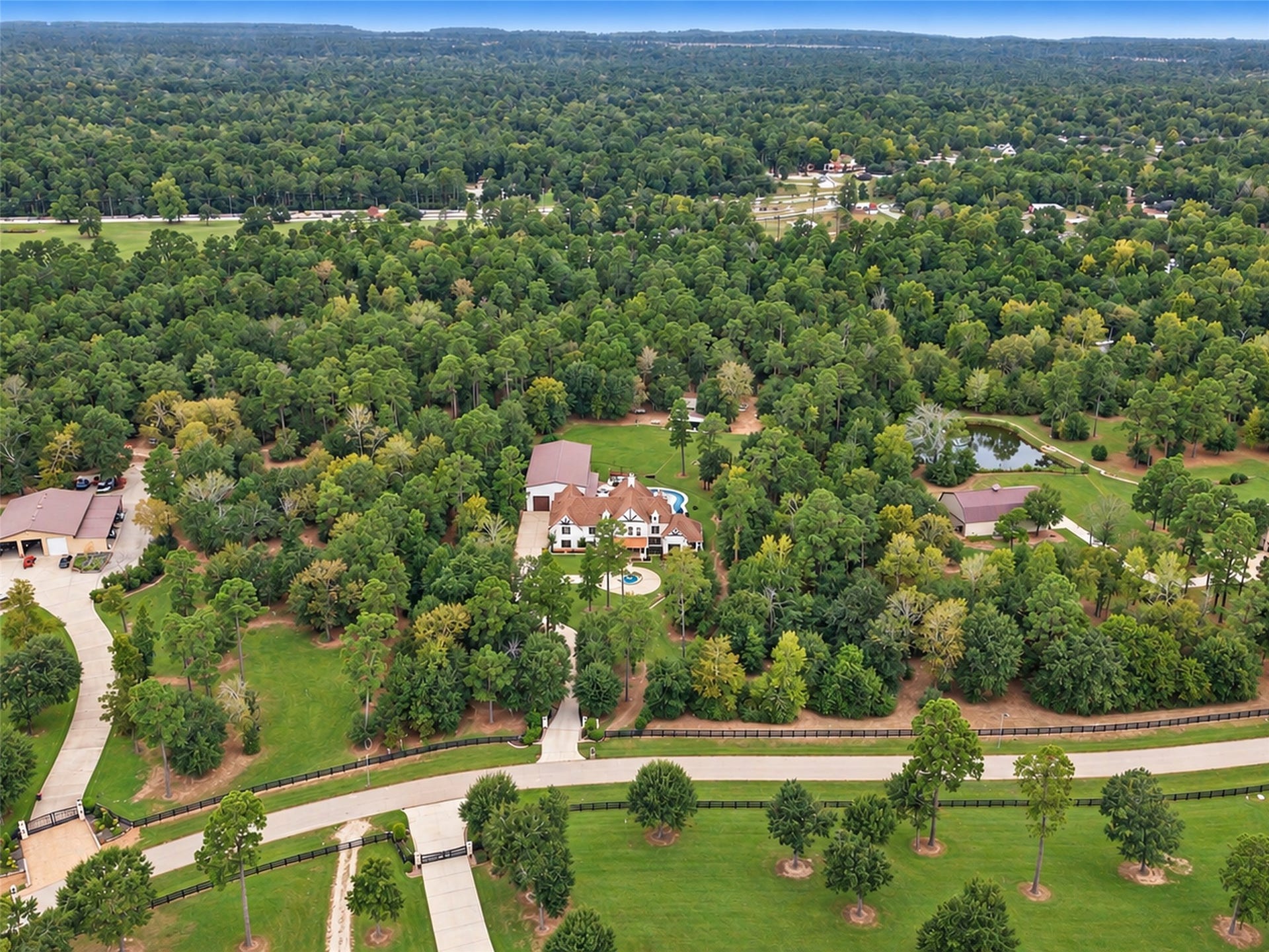 37753 Marias Way, Magnolia, TX 77354 A rare combination of space, privacy and exceptional amenities, this 10.5-acre Prairies Edge estate offers a distinctive lifestyle in a peaceful wooded setting in Magnolia.