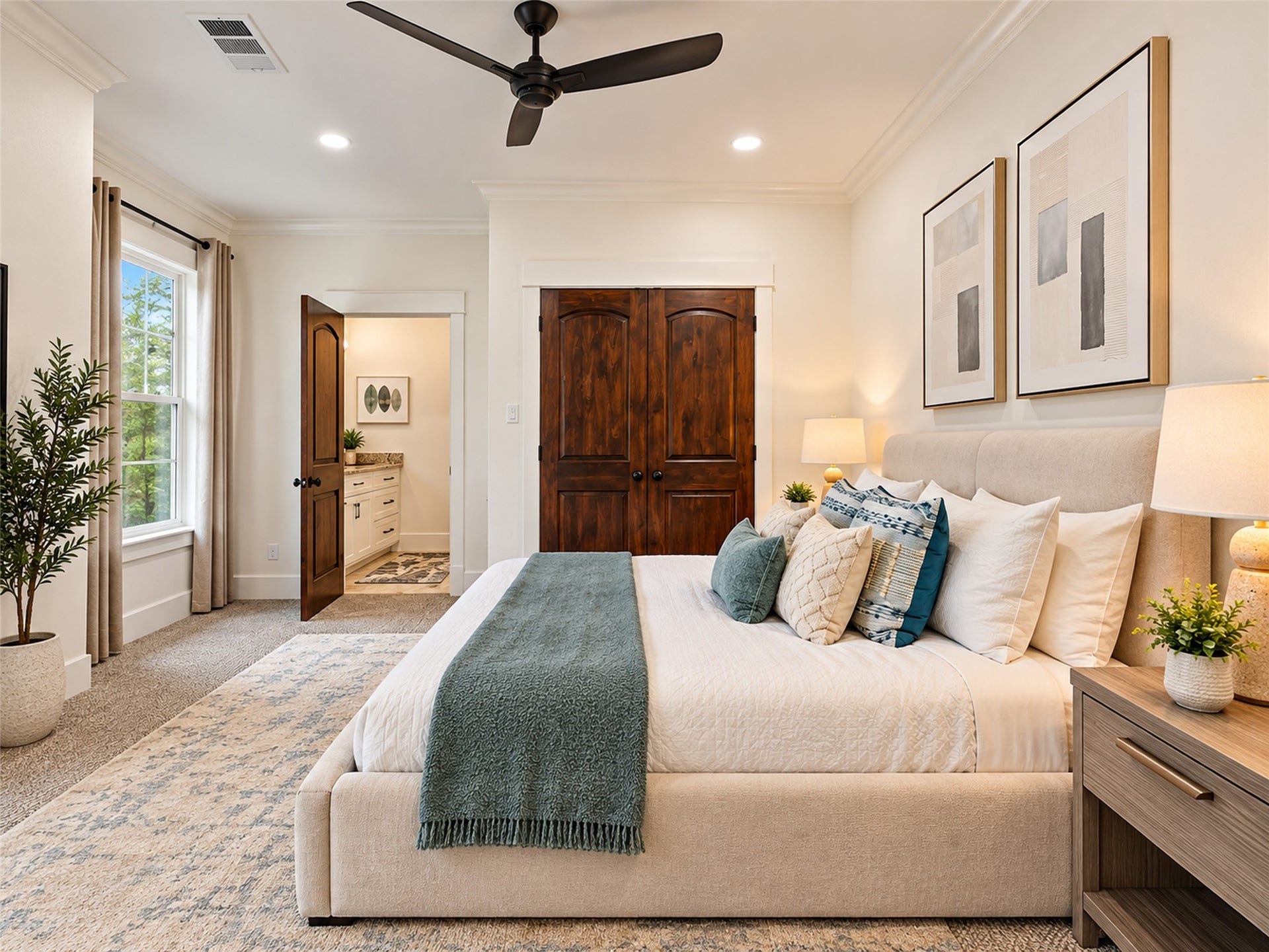 37753 Marias Way, Magnolia, TX 77354 One of four spacious upstairs bedrooms in the main residence, offering generous proportions, natural light and a connected bath.