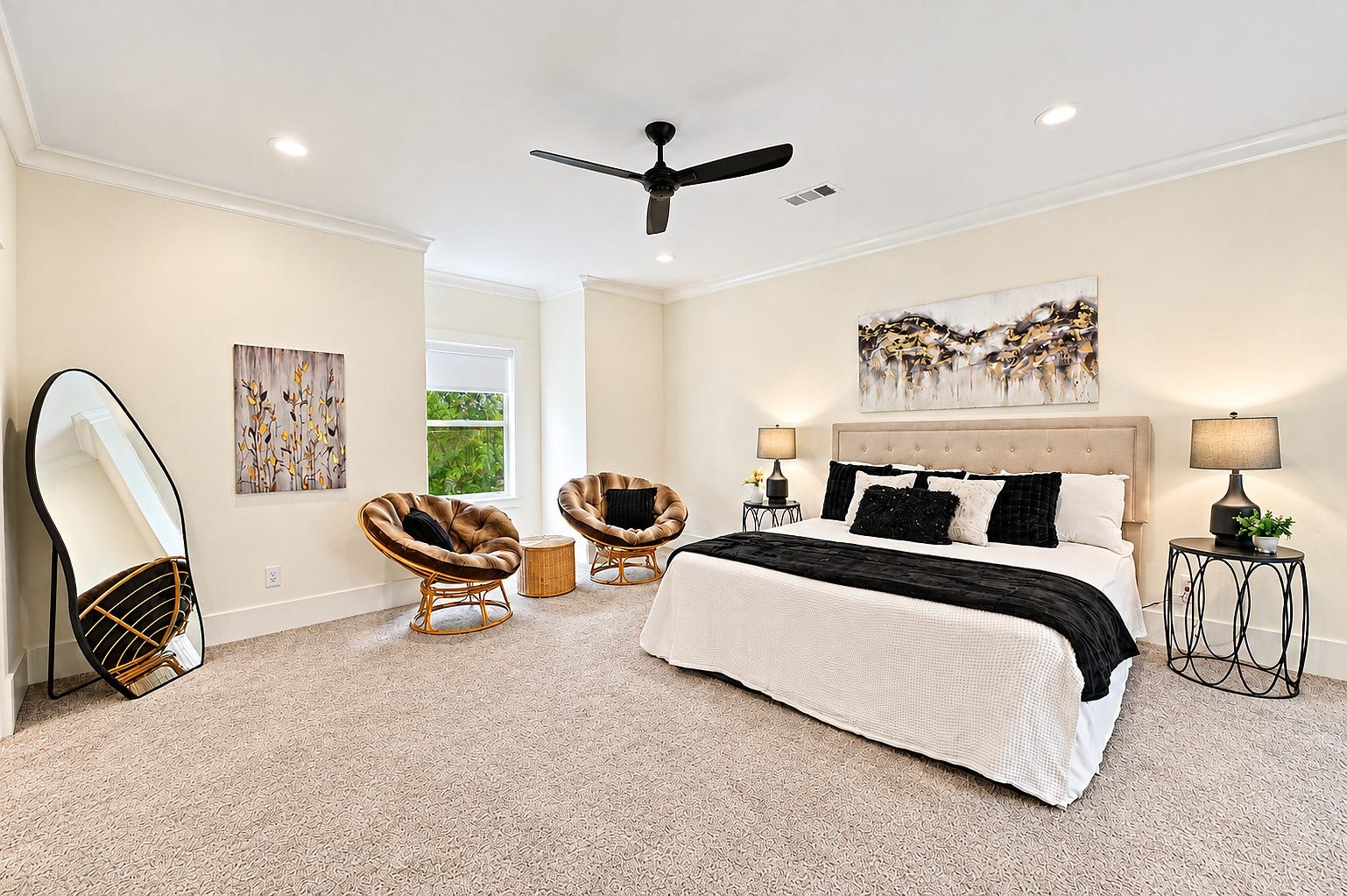 37753 Marias Way, Magnolia, TX 77354 The separate apartment includes its own spacious primary bedroom, offering a comfortable and private retreat.