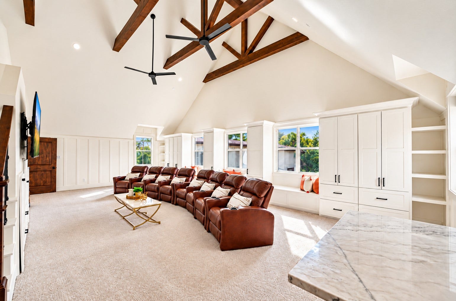37753 Marias Way, Magnolia, TX 77354 An expansive second-floor game room offers exceptional space for entertaining, recreation and gathering, with access to an additional third-level game room and secluded media room.