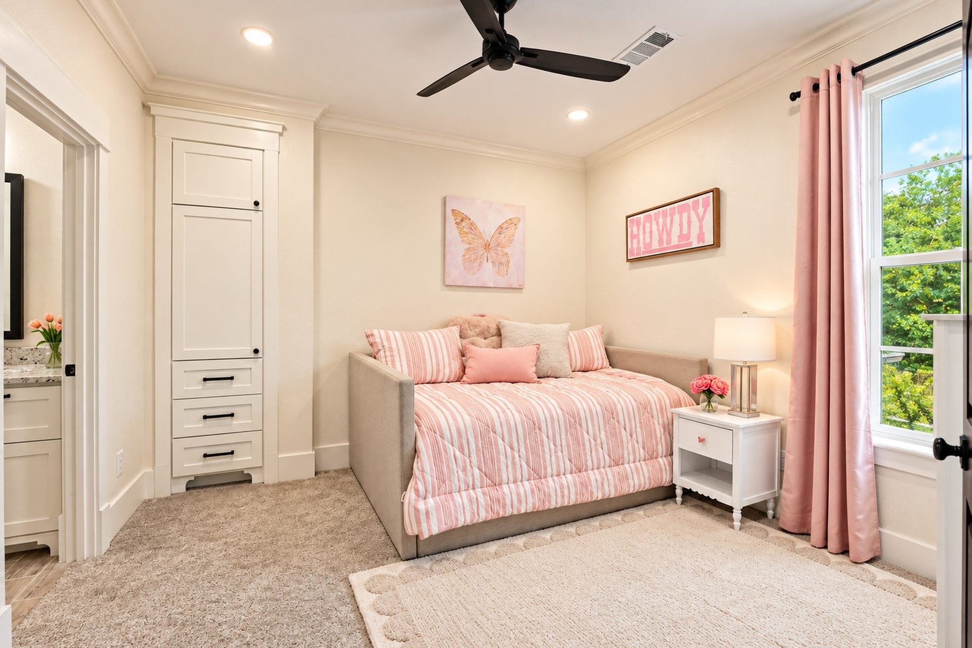 37753 Marias Way, Magnolia, TX 77354 A light-filled upstairs bedroom offers a comfortable retreat with soft neutral finishes and its own distinctive personality.