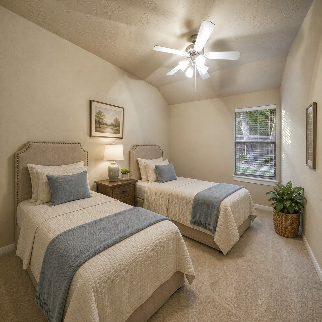7 Fitzroy Place, Conroe, TX 77384 Virtually staged secondary bedroom