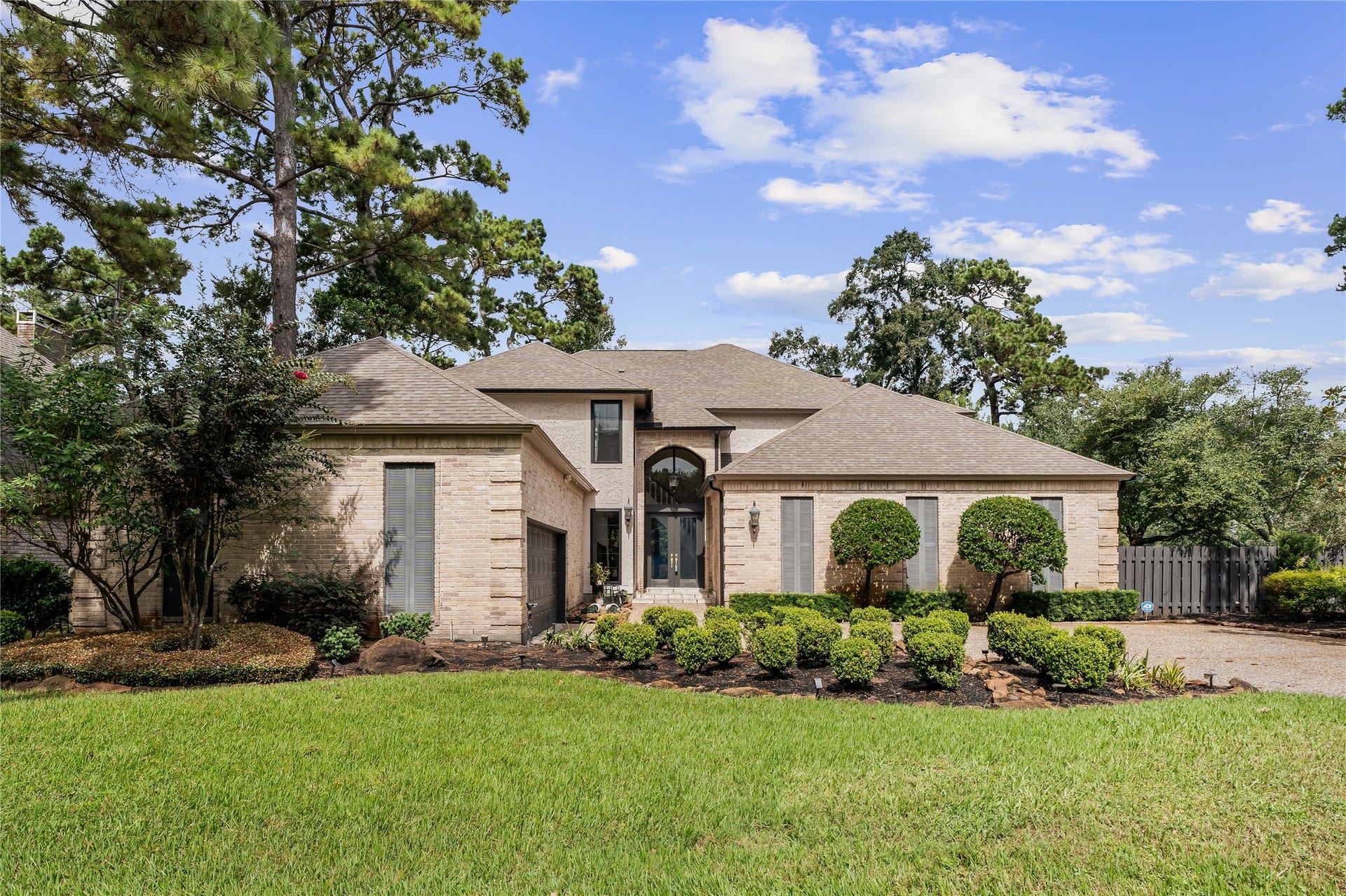 4719 Breezy Point Drive, Houston, TX 77345 Welcome to 4719 Breezy Point Dr, where classic architecture meets thoughtful updates, including new exterior doors and hardware, all framed by manicured landscaping and mature trees.