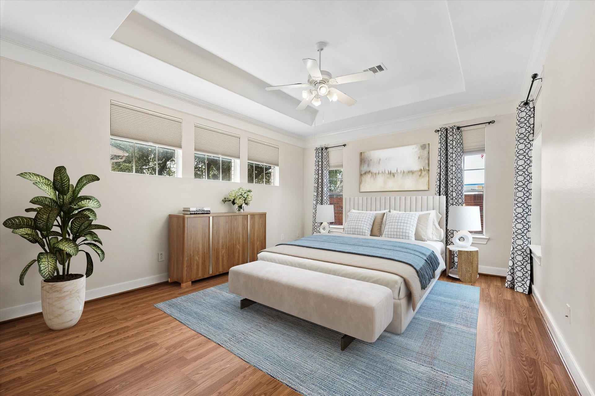 1502 Lakeside Enclave Drive, Houston, TX 77077 The Primary Bedroom Virtually Staged.