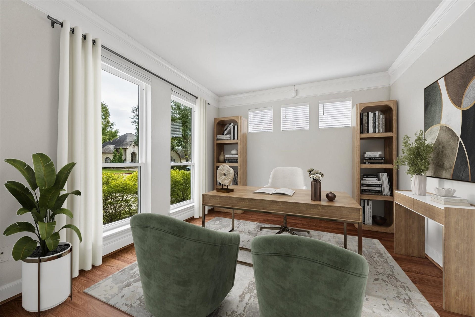 1502 Lakeside Enclave Drive, Houston, TX 77077 The Home Office Virtually Staged.