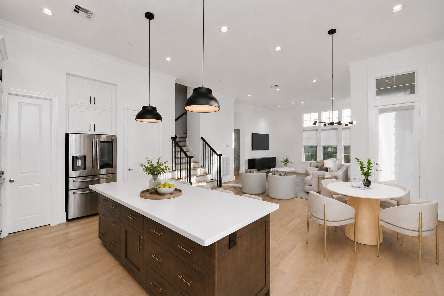 4005 Woodshire Village Estates, Houston, TX 77025 Kitchen island**Virtually staged