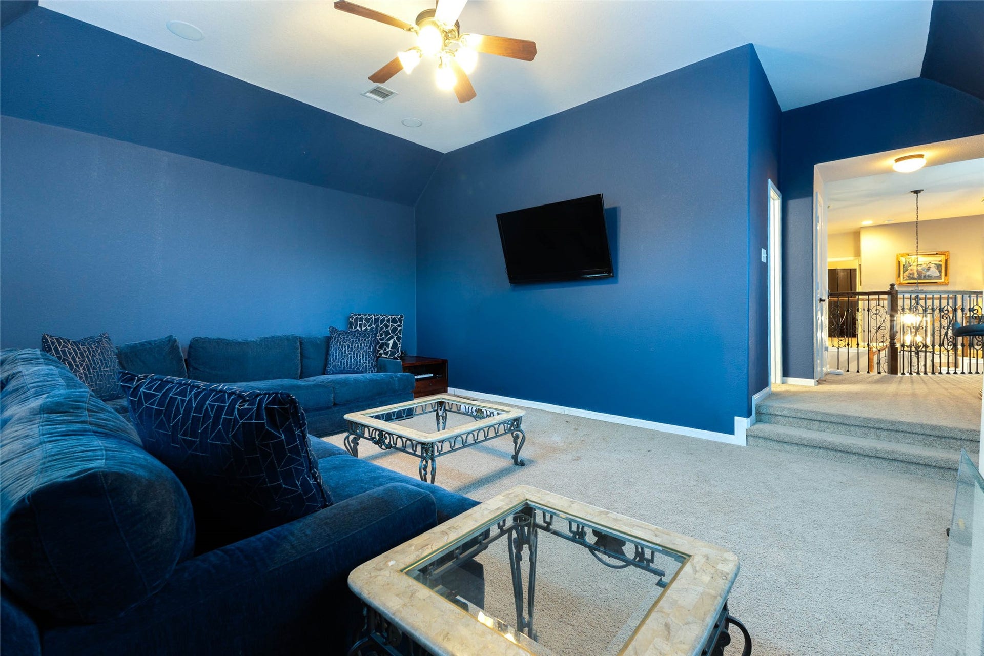 25734 Jewel Springs Lane, Katy, TX 77494 Tucked away from the main living areas, this versatile sunken in retreat provides a comfortable setting for recreation or quiet downtime.