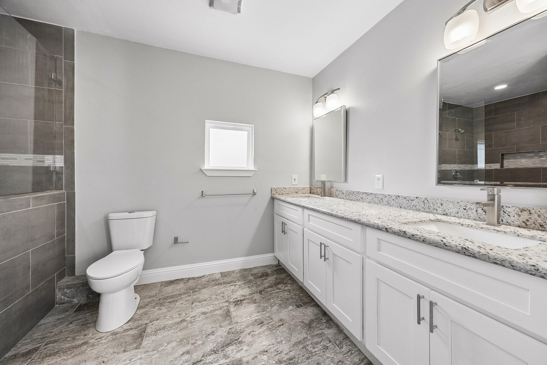 5526 Truett Street, Houston, TX 77023 Primary bathroom features double sinks & plenty of counter space.