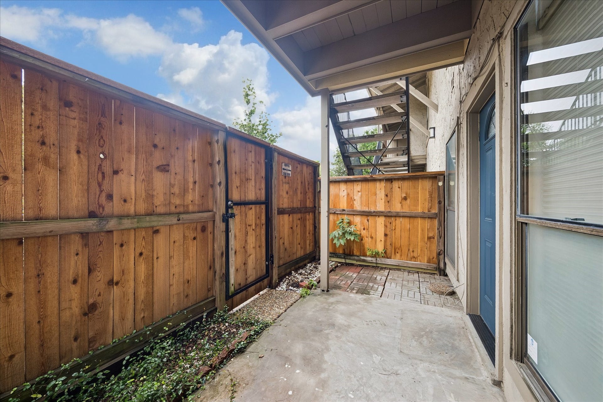 Covered Porch with Outside Storage