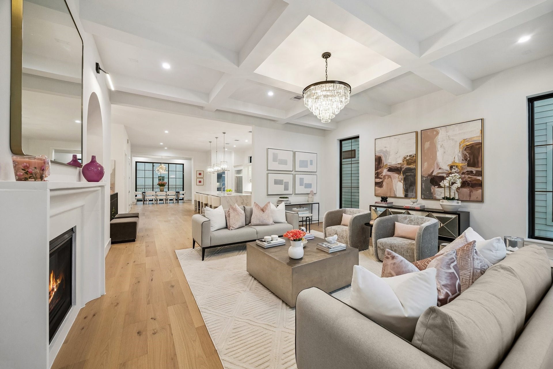 Beautifully designed open concept living space that blends modern elegance with warmth and comfort.