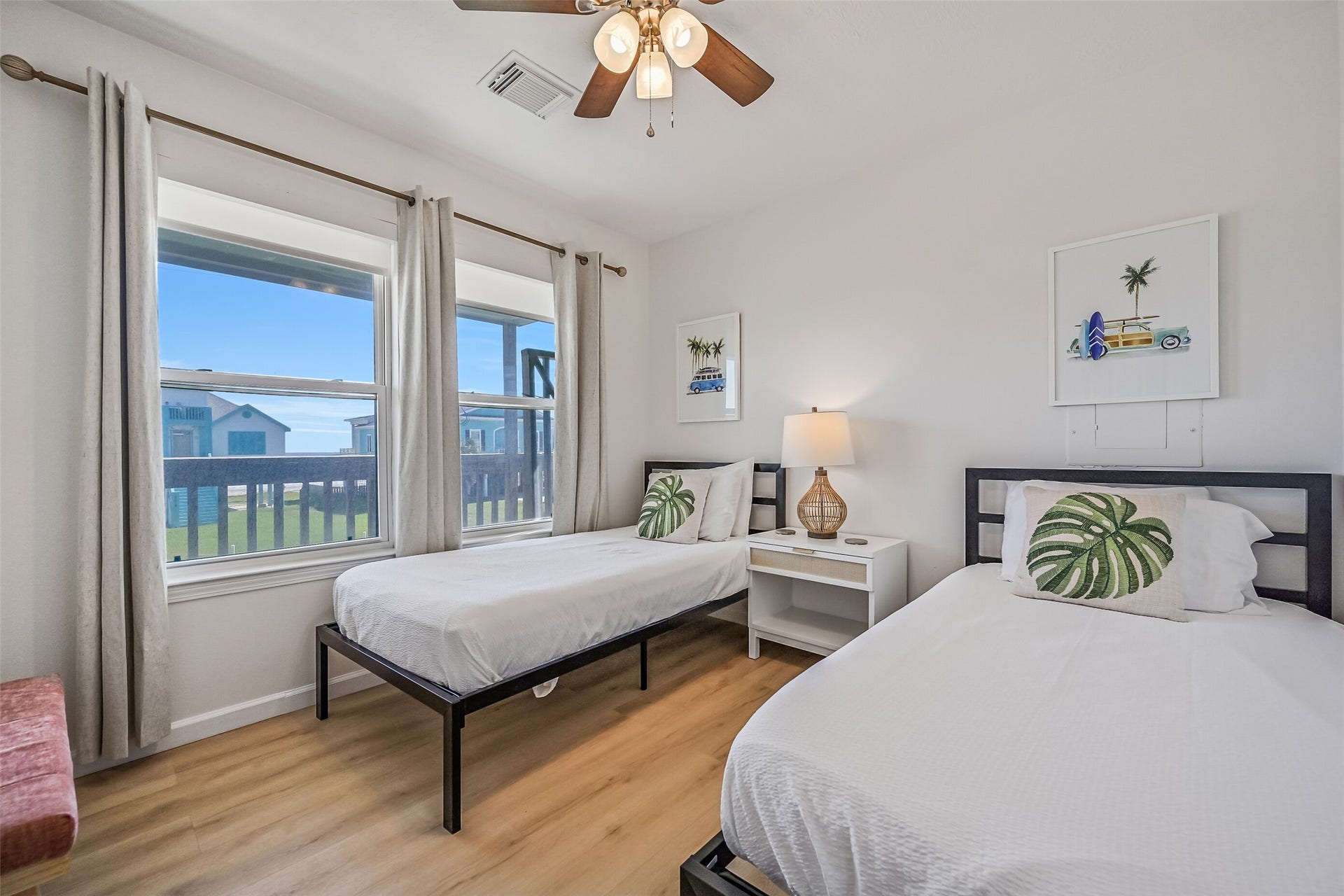 17620 Glei, Galveston, TX 77554 The second guest bedroom currently hosts two twin bedrooms.