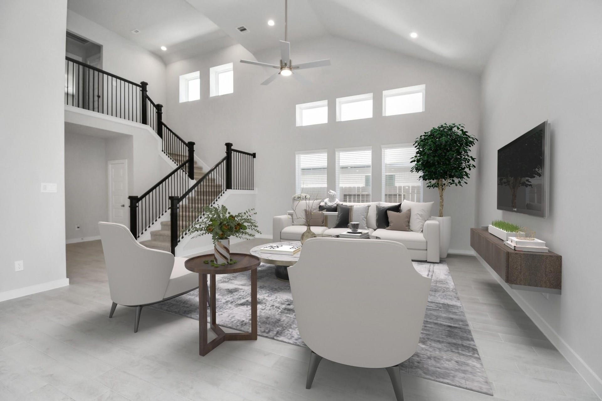 Virtually Staged - Living Room. Sample photo of completed home with similar floor plan. Actual colors and selections may vary.