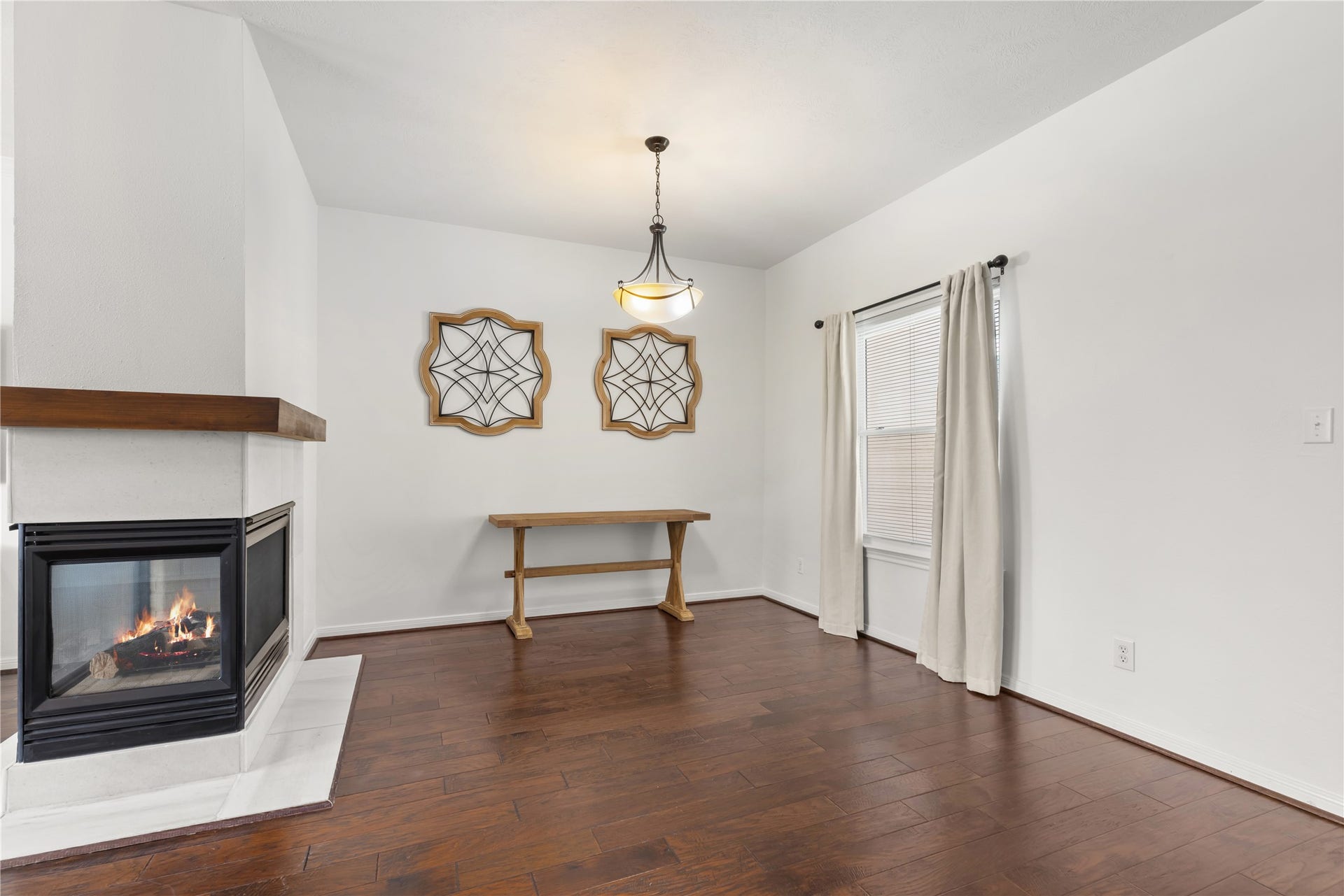 2049 Glencove Drive, Seabrook, TX 77586 Formal Dining Room w/3D Gas Fireplace