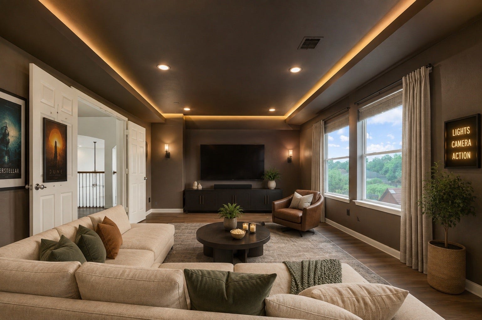 1728 Pampas Trail Drive, Friendswood, TX 77546 Virtually Staged Media Room