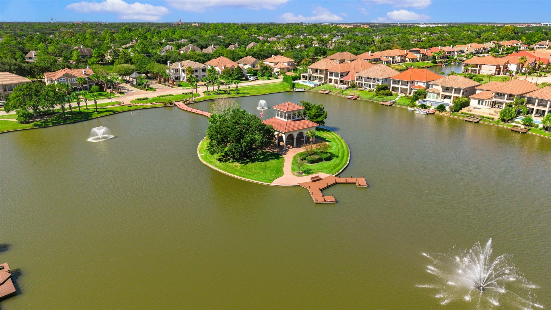 19023 Windsor Lakes Drive, Houston, TX 77094 One of the neighborhood lakes.