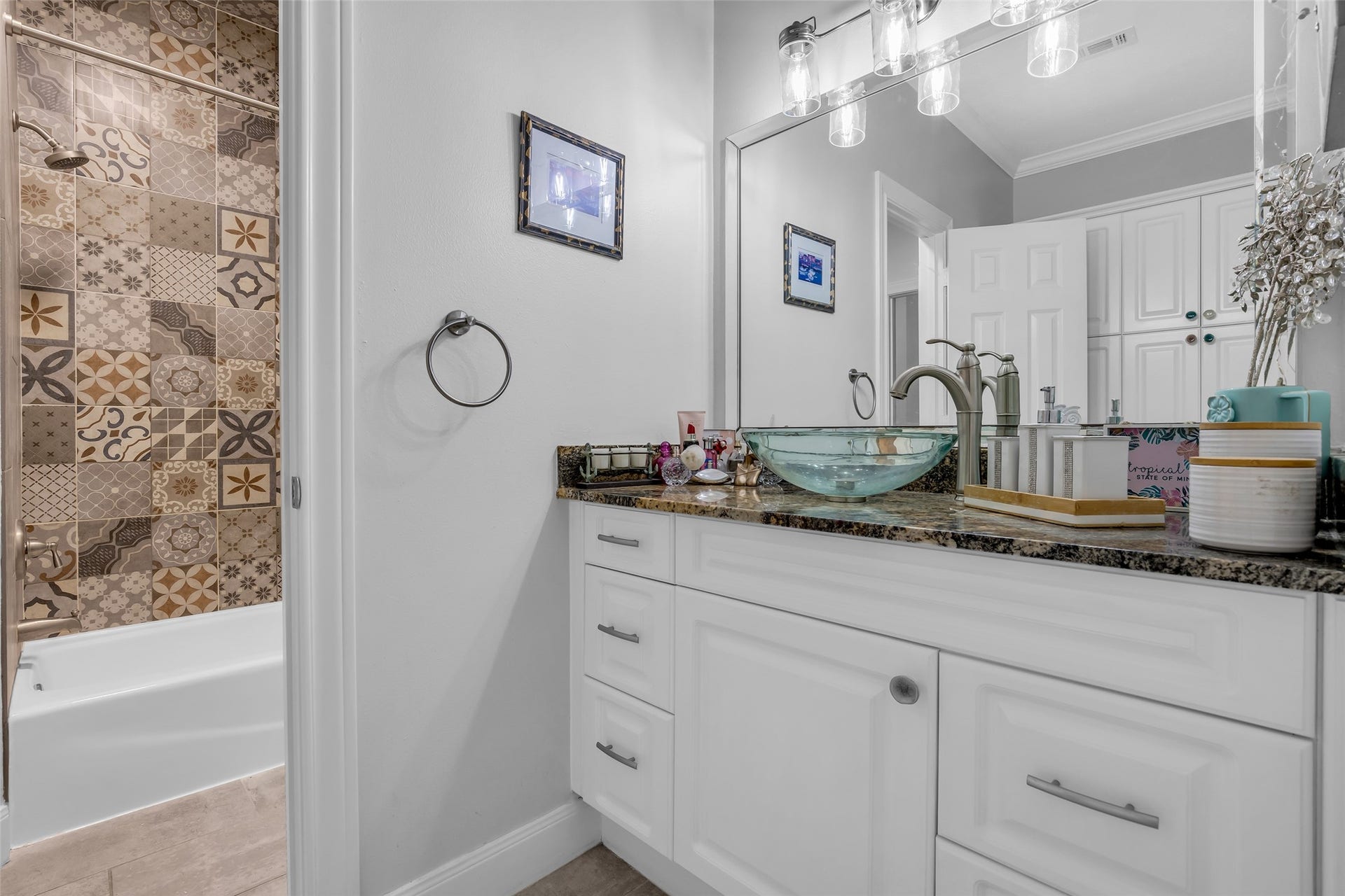 19023 Windsor Lakes Drive, Houston, TX 77094 Bedroom 2 has its own vanity area.