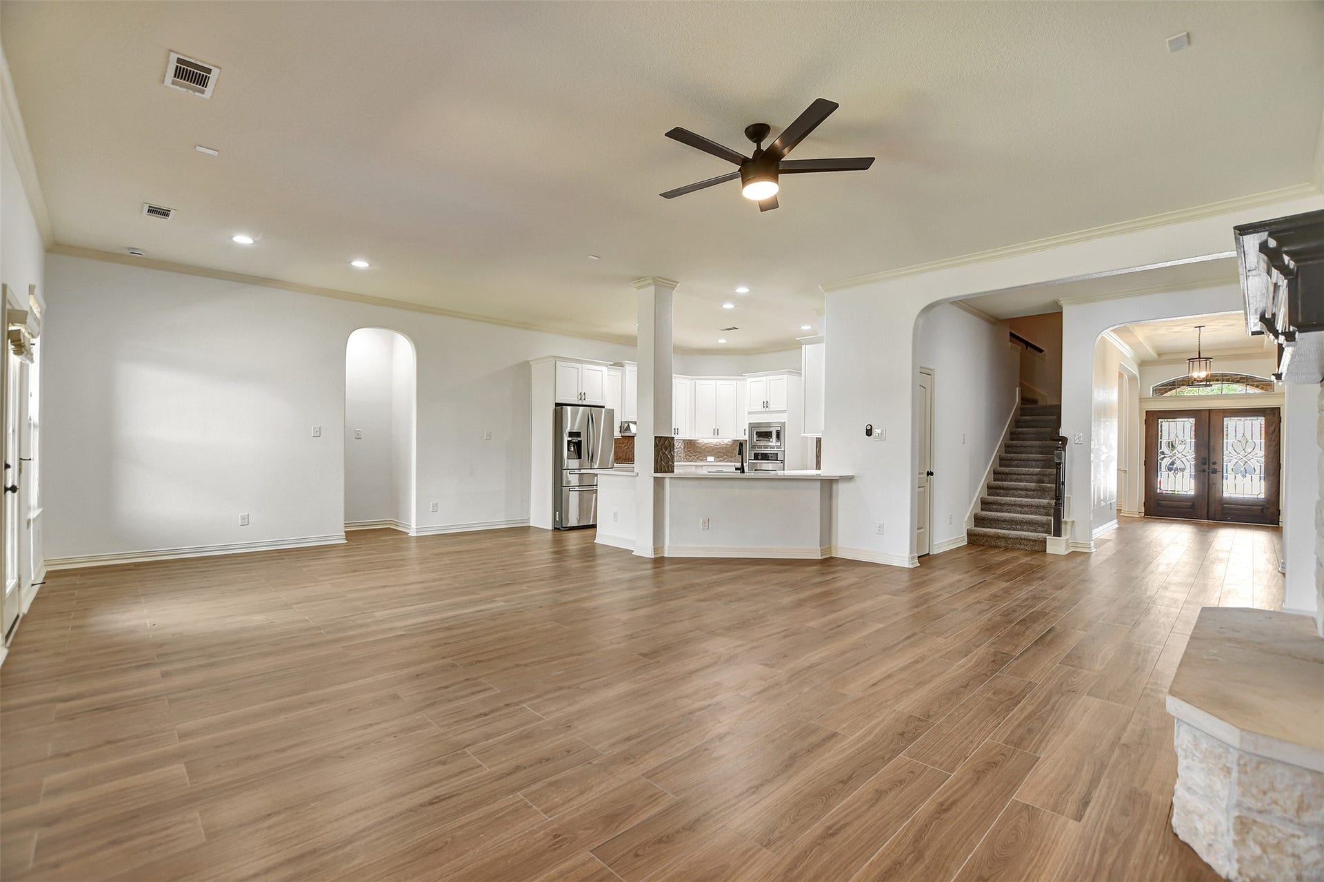 Very large area for all your entertaining needs.