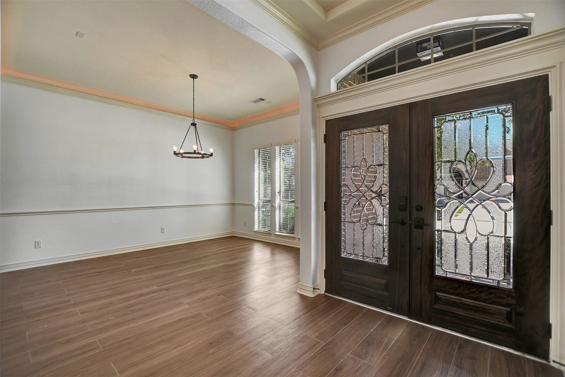 To the right as you enter is the formal dinning area.