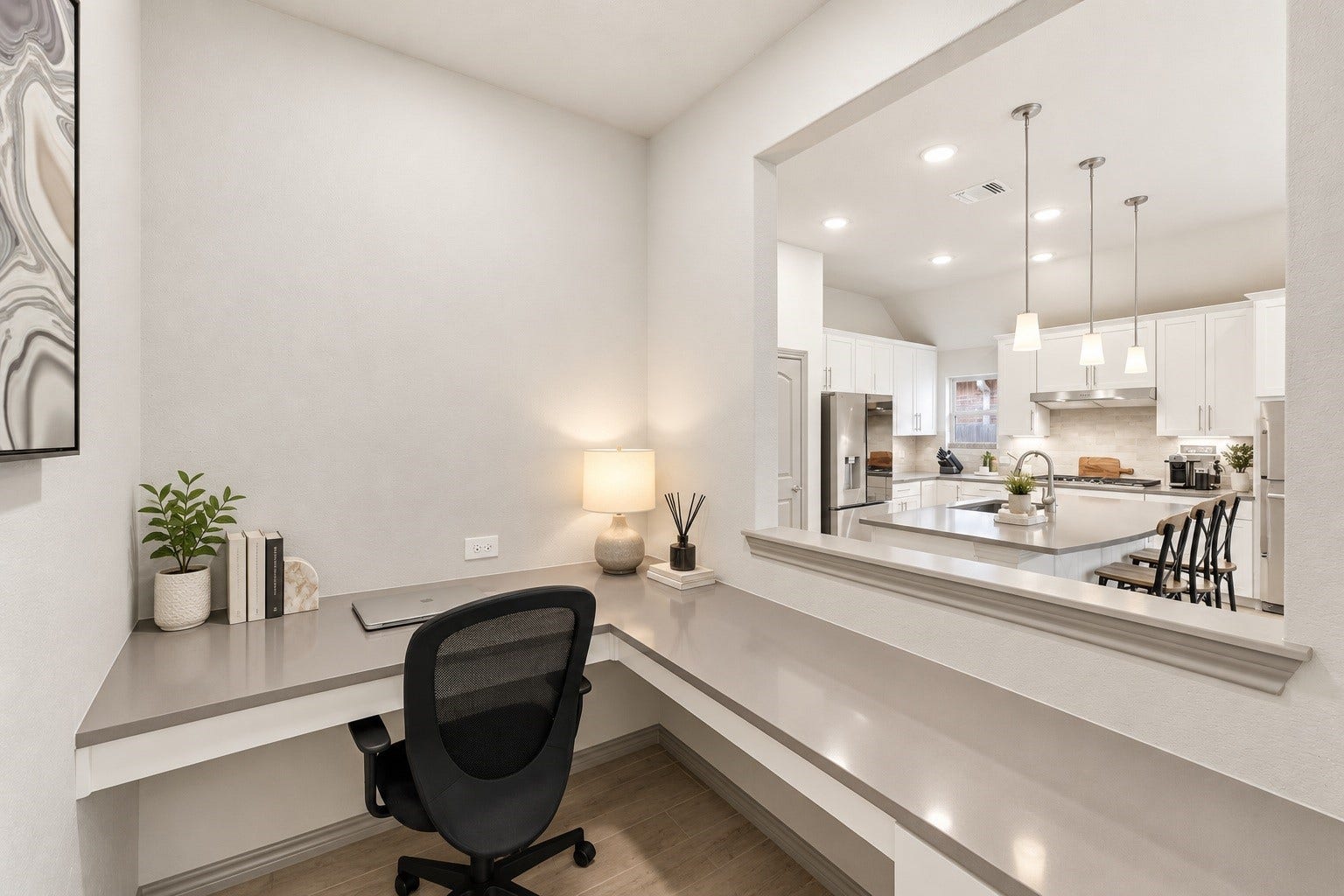9726 Birdsnest Court, Spring, TX 77379 Virtually staged Desk accessories and dcor were added.