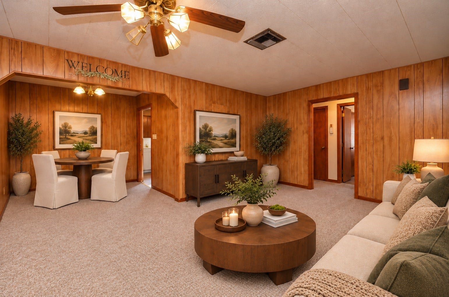 1713 FROST Street, Rosenberg, TX 77471 VIRTUAL STAGING - Living room / Dining area
