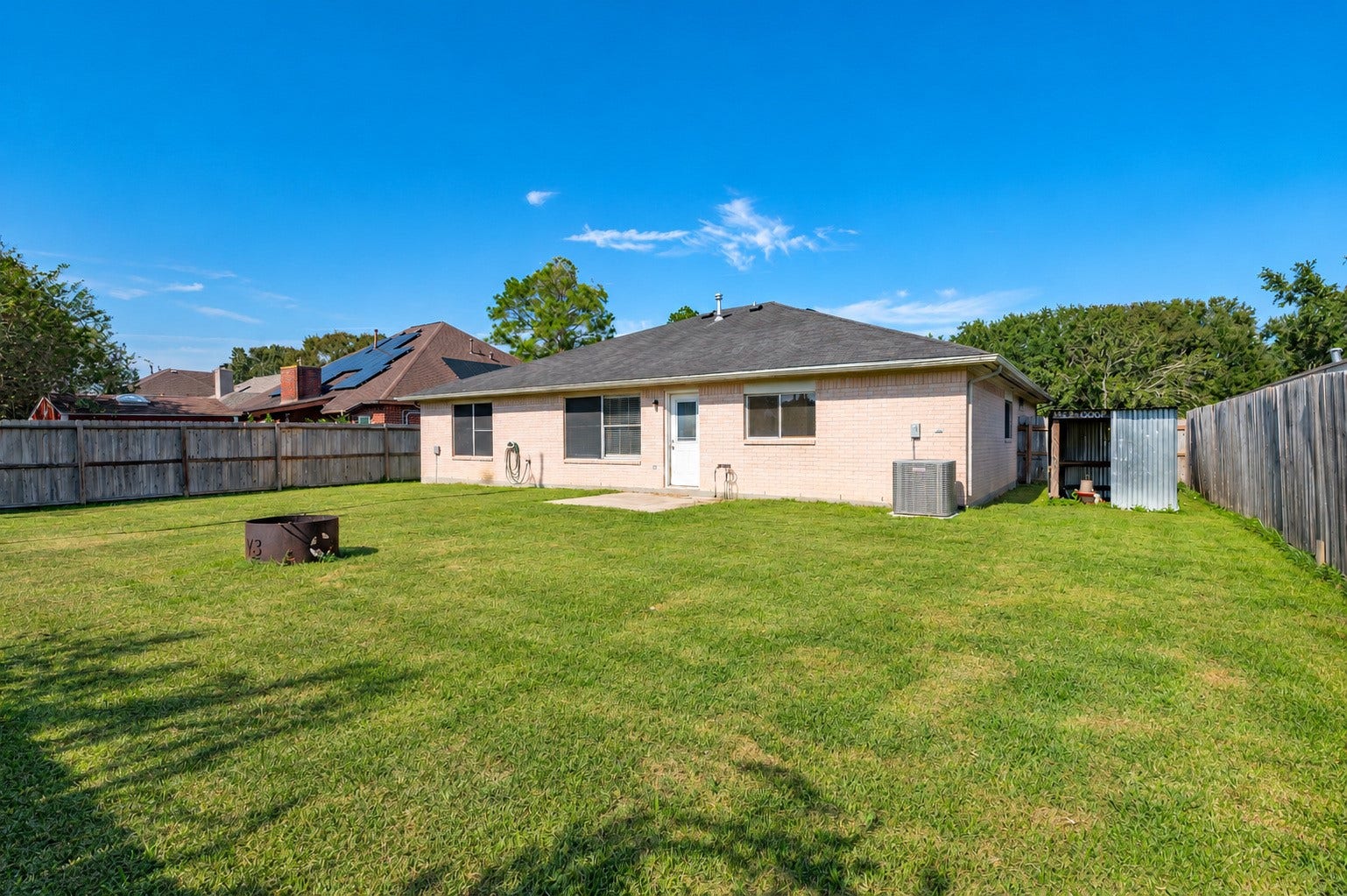 Backyard with plenty of room for your new project