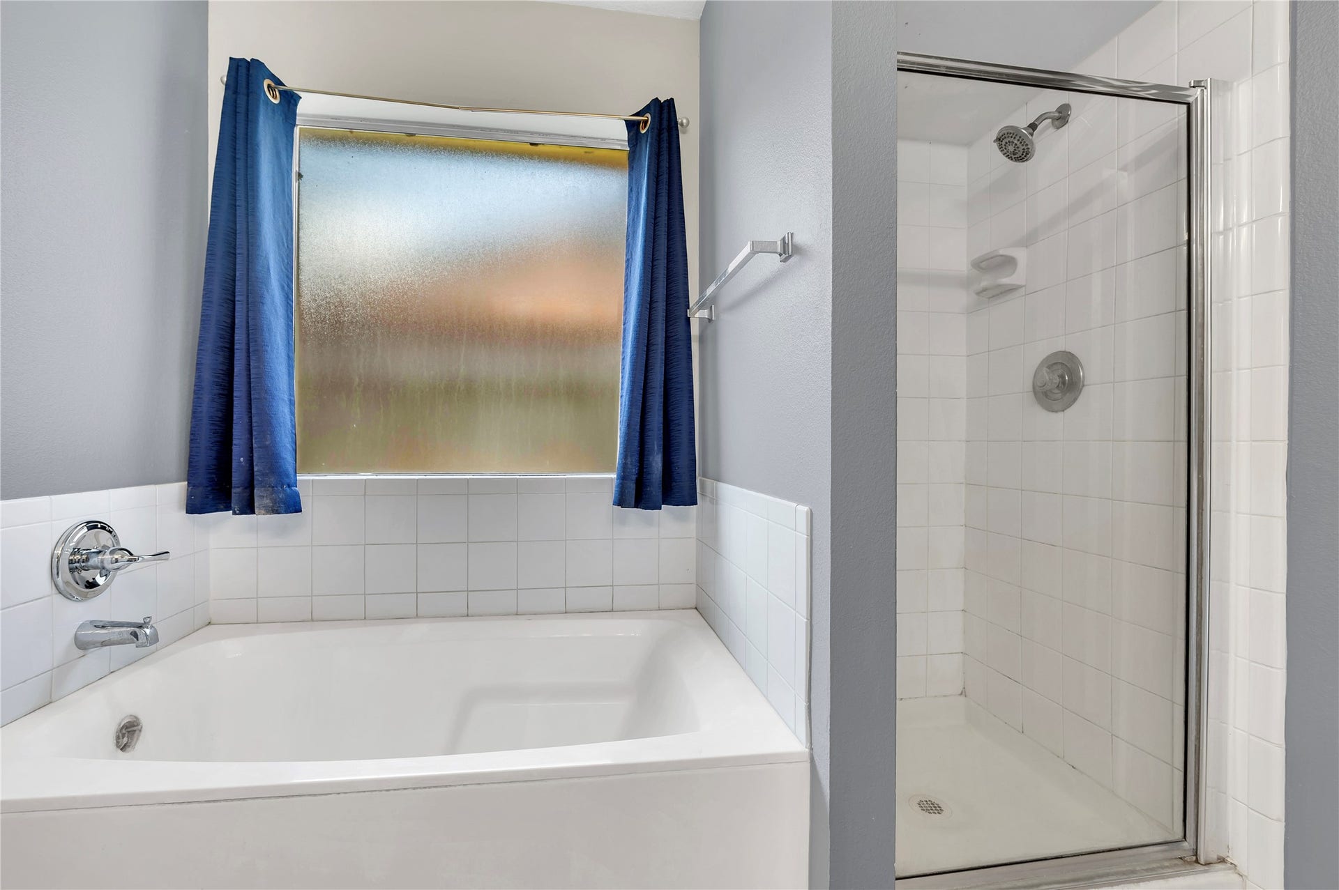 soaker tub and separate shower