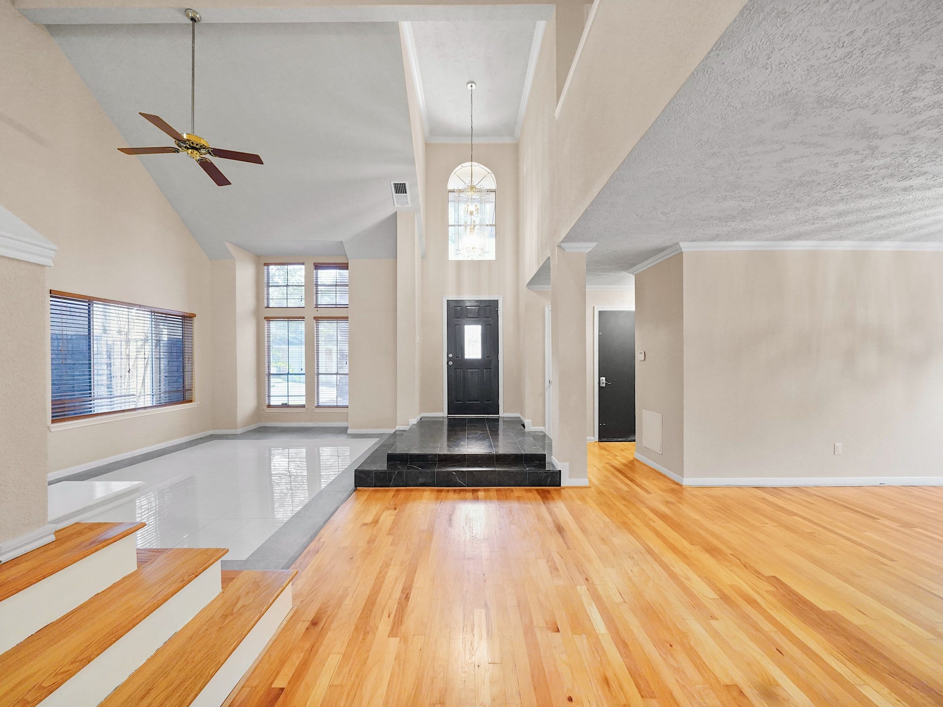 Foyer showing the extra living space by the front of the home.