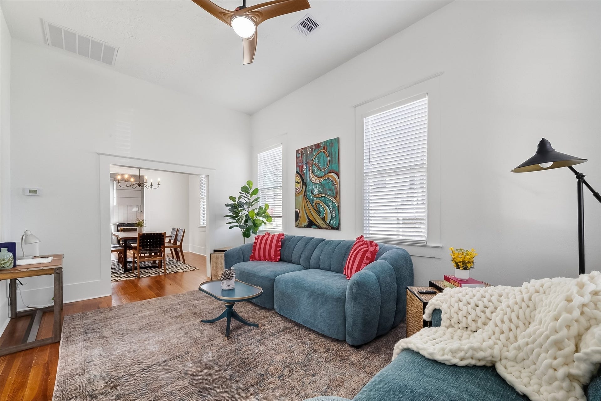 2015 28TH ST, Galveston, TX 77550 Lots of room, very open concept- can see from living to dining all the way to the kitchen