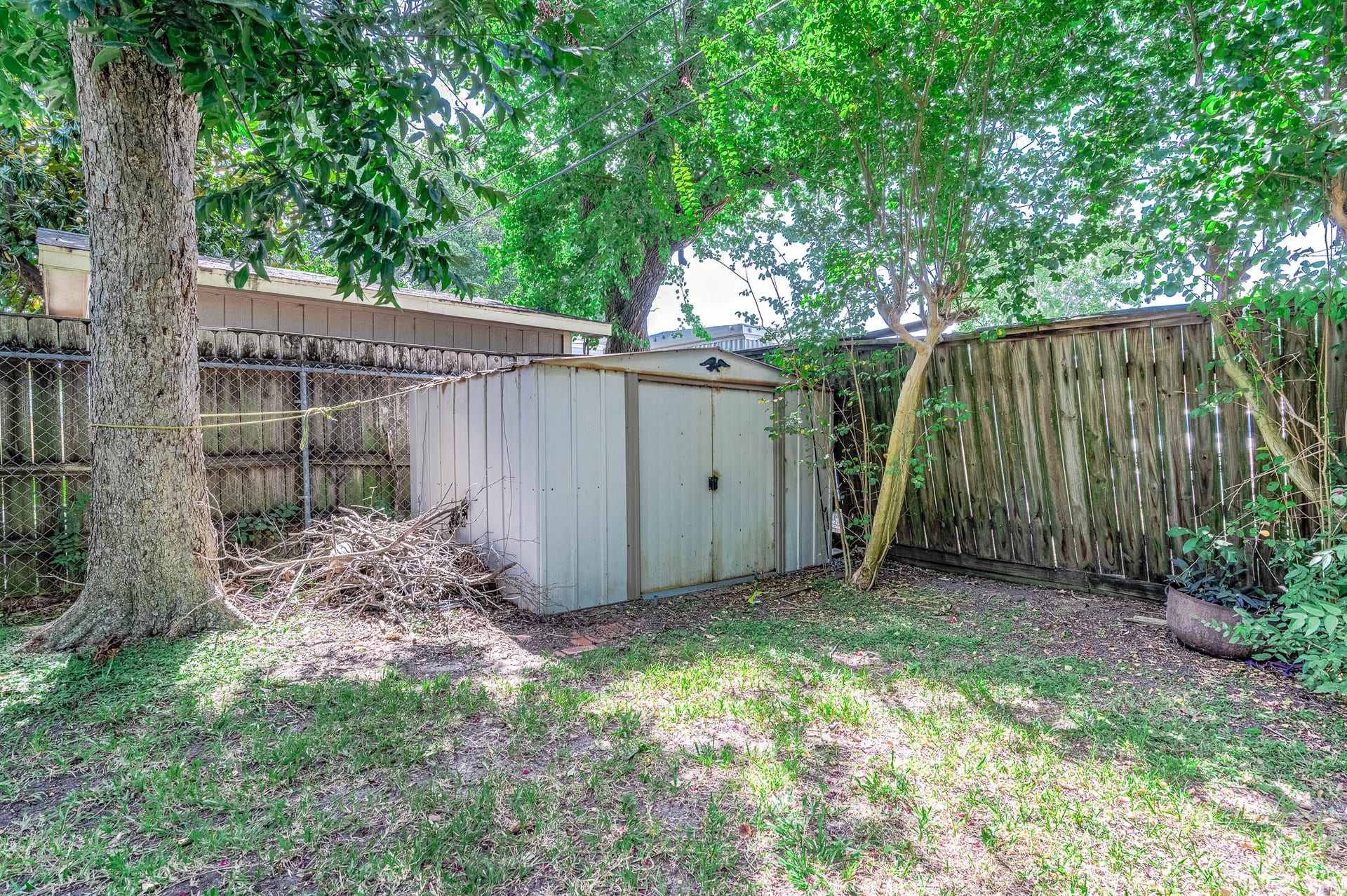 2308 Florence Avenue, Pasadena, TX 77502 Storage shed provides additional outdoor storage space.