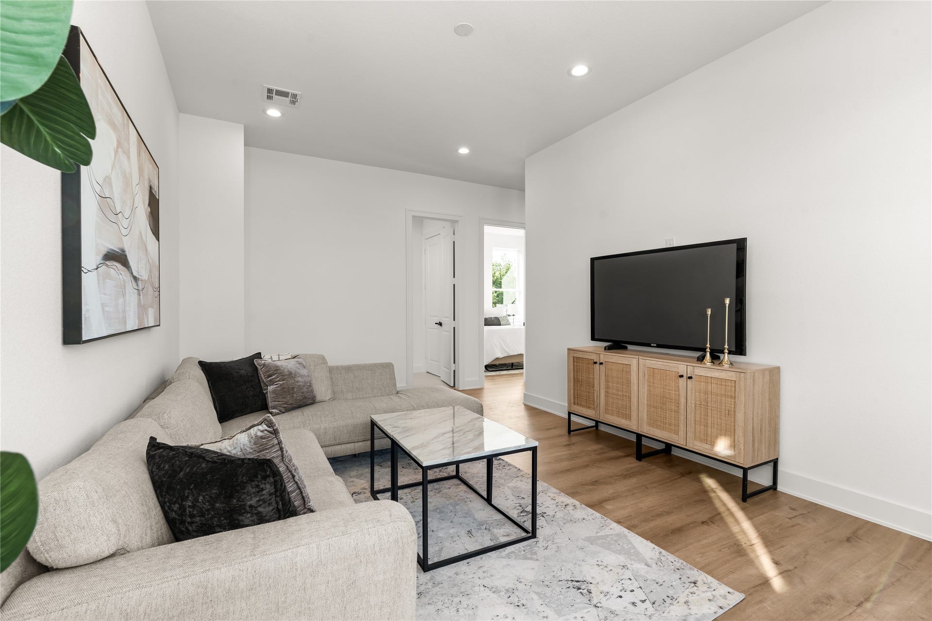 6714 Tierwester Street, Houston, TX 77021 Generous proportions allow for comfortable furnishings, while its proximity to the secondary bedrooms enhances the functionality of the upper level.