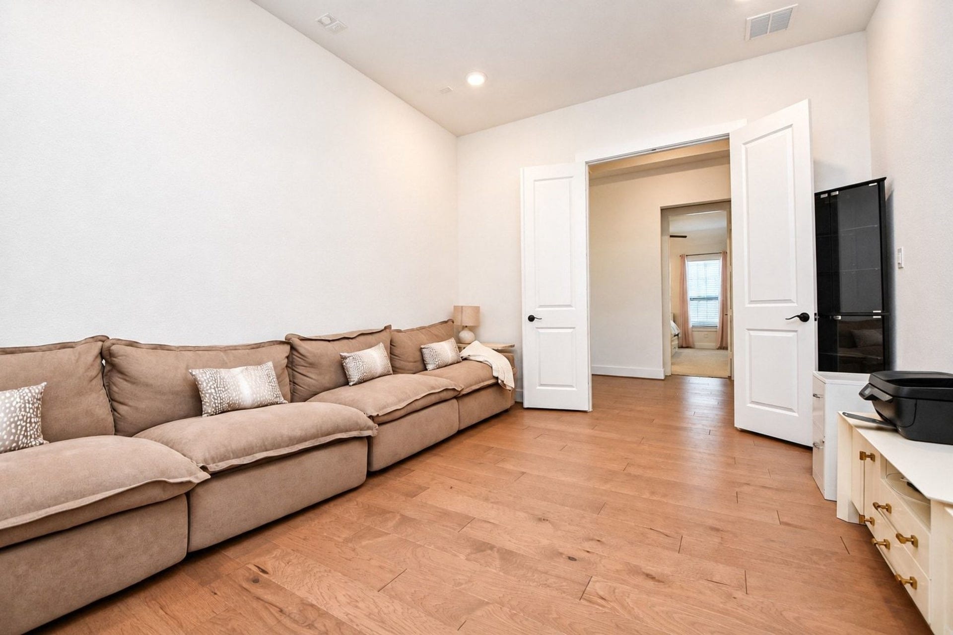20222 Palomar Pointe Drive, Cypress, TX 77433 Double doors located on the media room. Could also be used as an office or playroom.