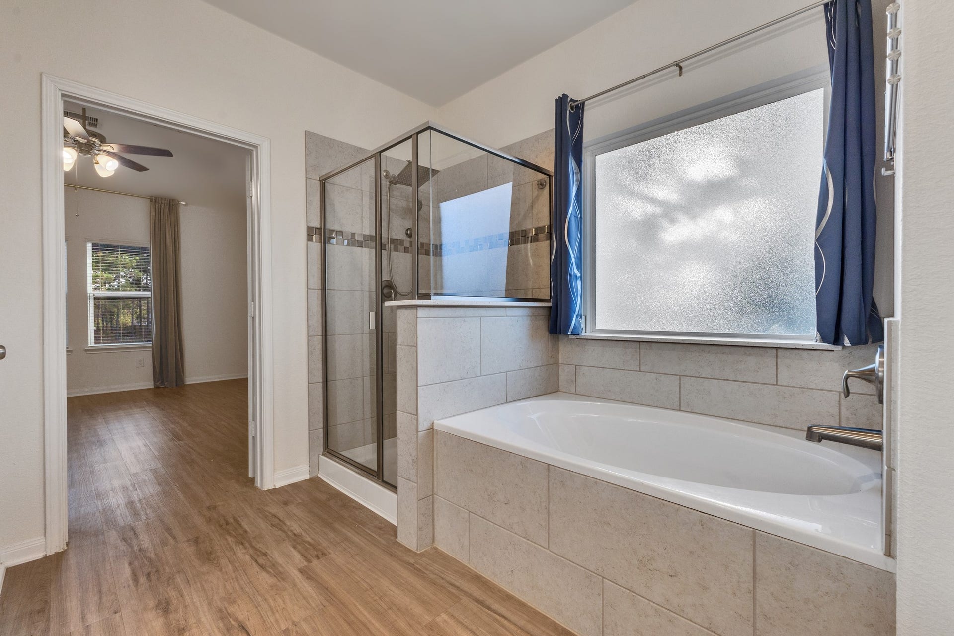 Primary Bath, Soaking tub and separate shower