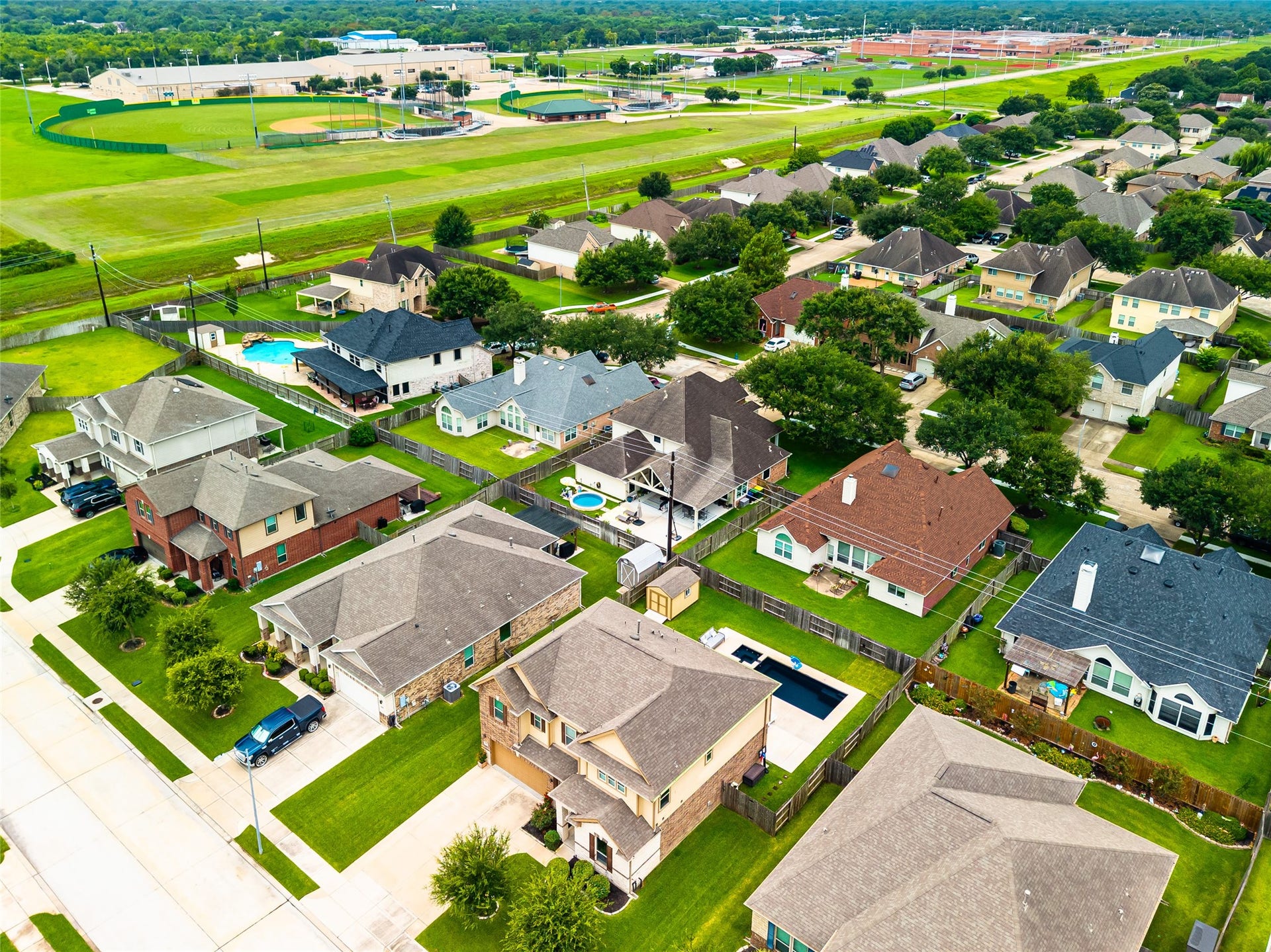 3806 Belmore Lane, Pearland, TX 77584 Your home sits within easy reach of nearby schools and athletic fields, adding everyday convenience to the neighborhood setting.