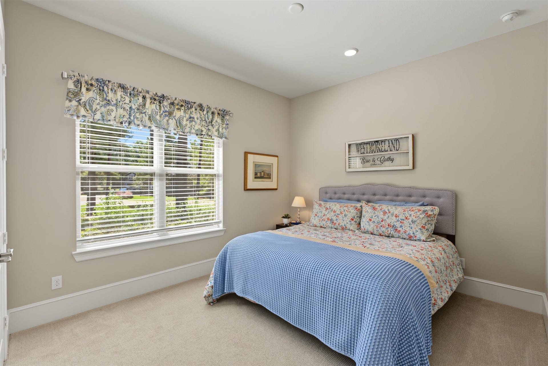 501 Corsair Court, Montgomery, TX 77316 Bedroom with ensuite designed with aging-in-place in mind.
