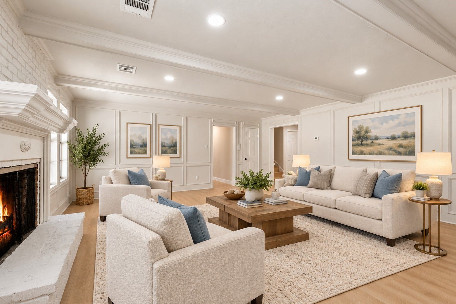 Virtually Staged Family Room