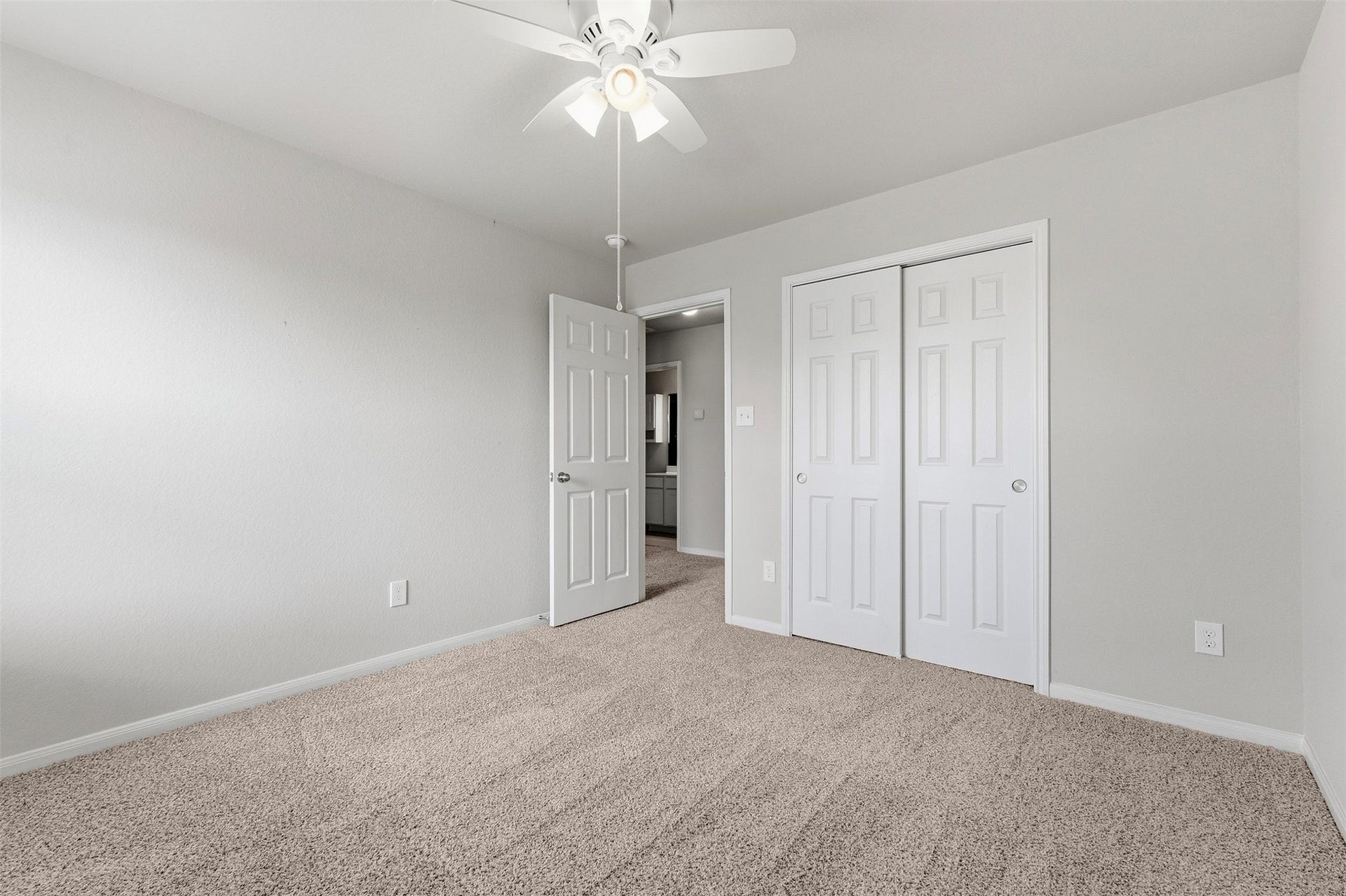 All bedrooms have generous closet space.