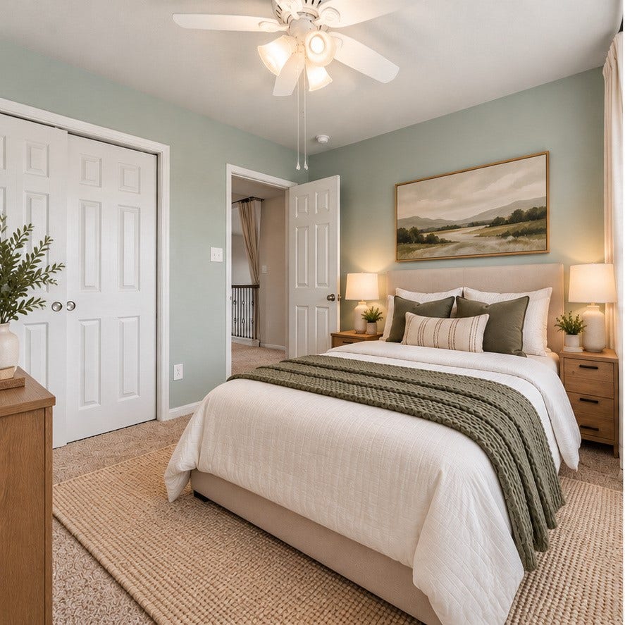Virtually staged bedroom #3