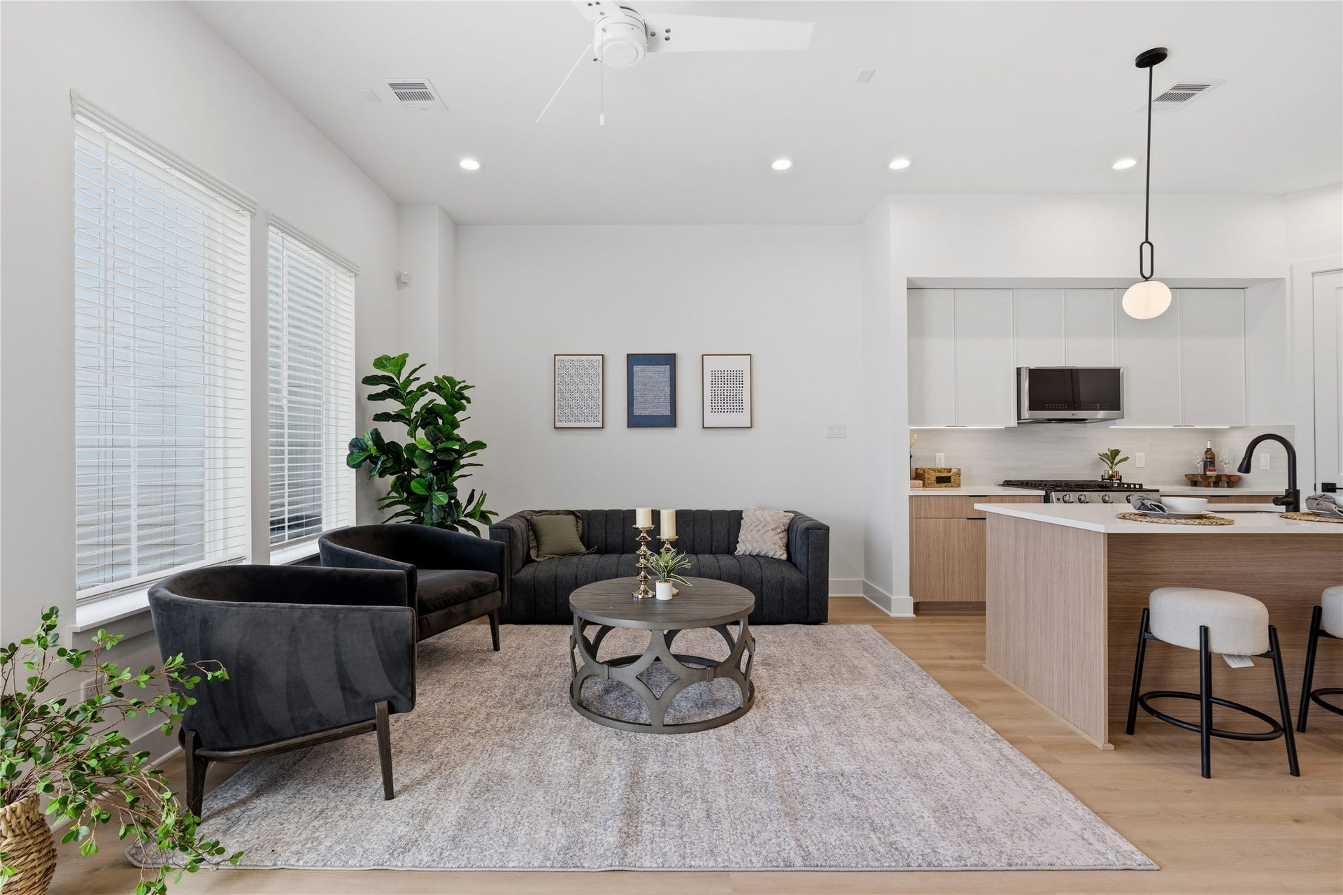 4610 Gunter Street, Houston, TX 77020 Seamless flow between kitchen, dining and liiving