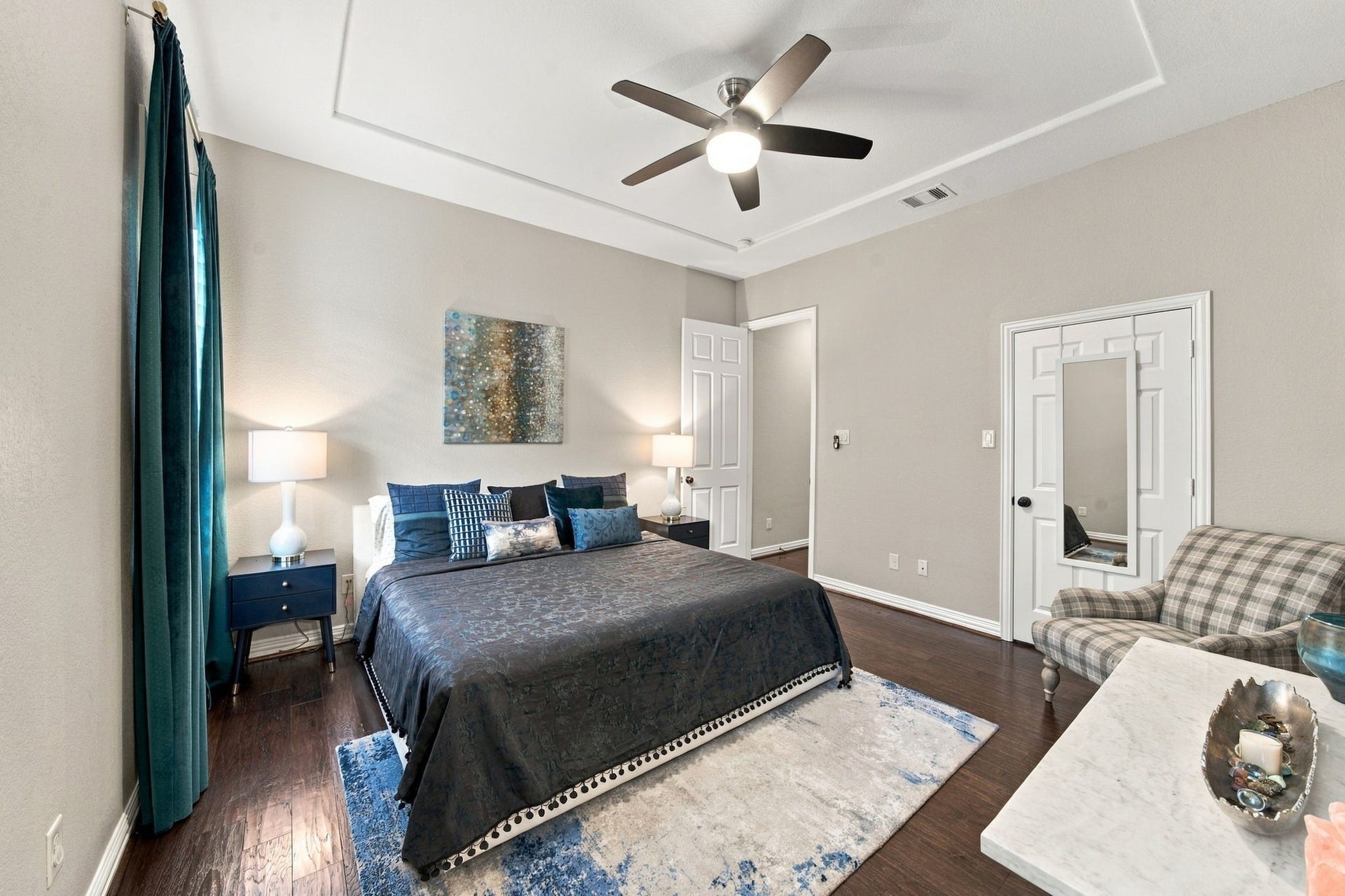 14423 Tivoli Drive, Houston, TX 77077 This additional bedroom on the first floor offers a cozy yet comfortable space for guests.
