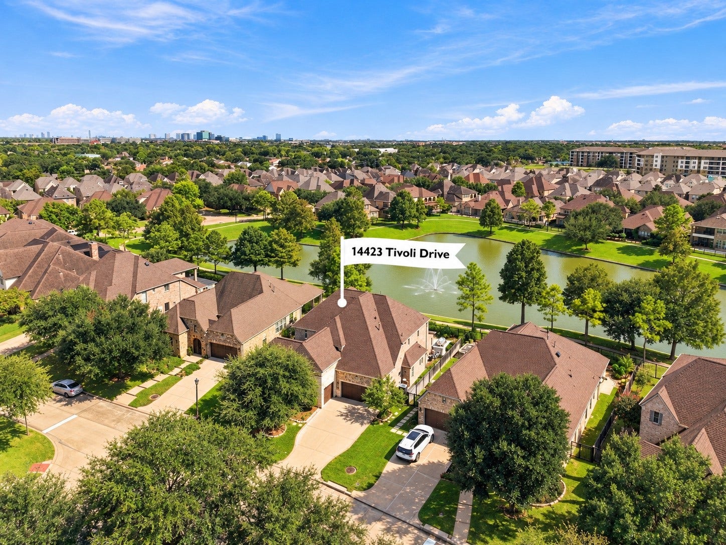 14423 Tivoli Drive, Houston, TX 77077 Beautifully positioned along the Terraces on Memorial community lake, offering serene water views and an exceptional community